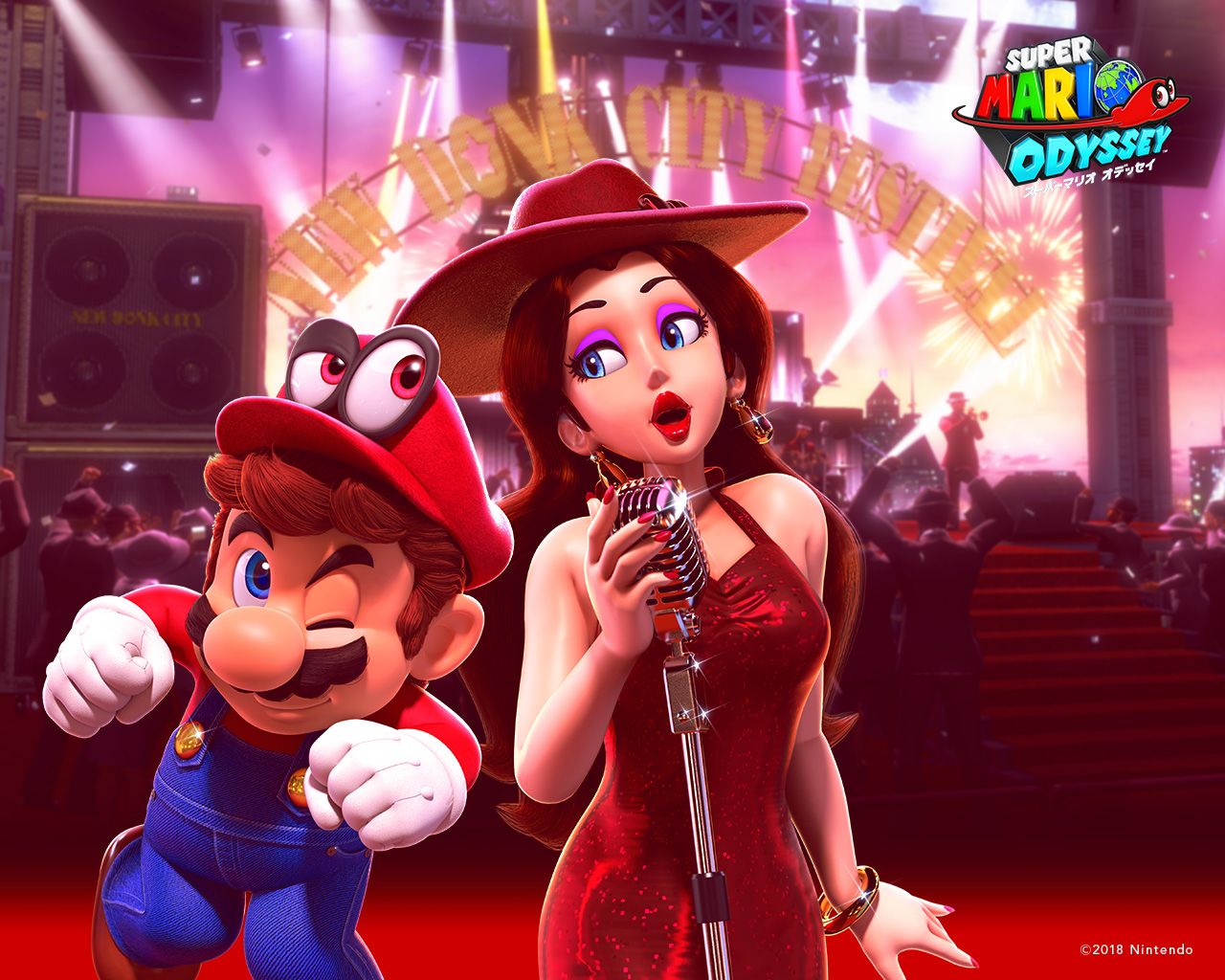 Download The Super Mario Odyssey Happy Birthday Wallpaper For Free