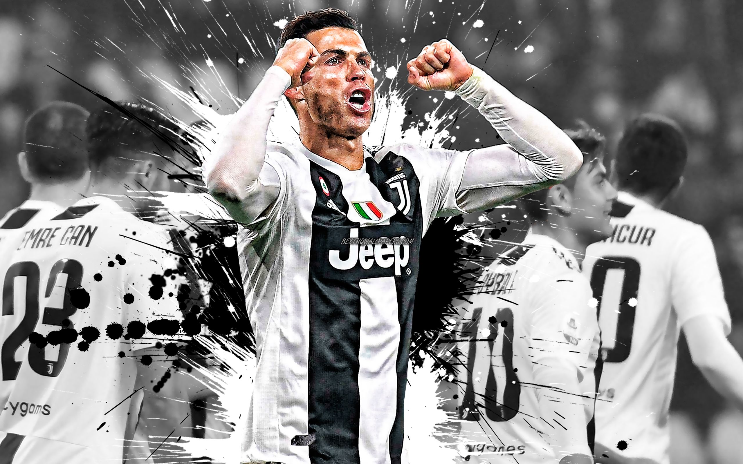 Download wallpaper Cristiano Ronaldo, CR Juventus FC, goal