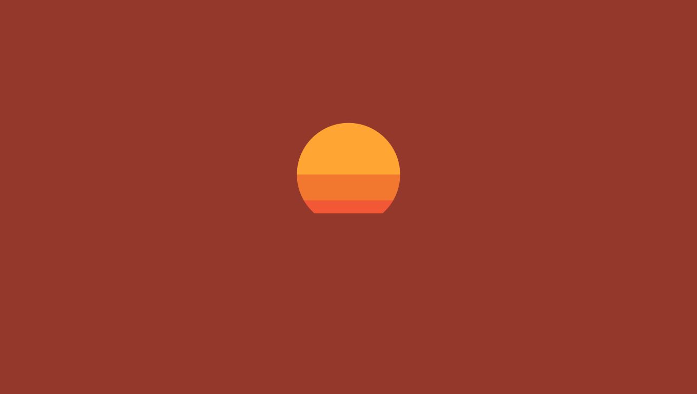 Sunset Minimalist Desktop Laptop HD Wallpaper, HD