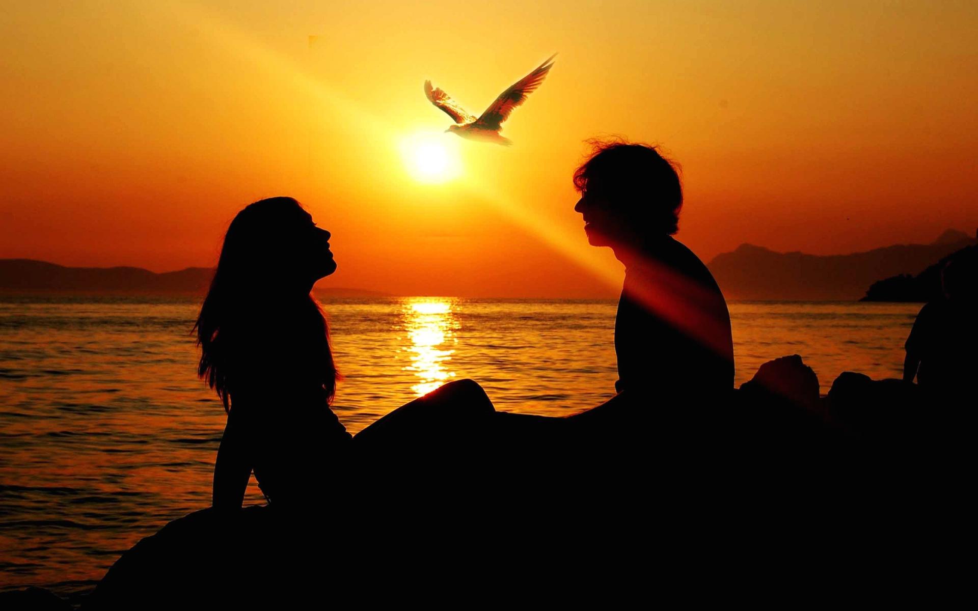 Girl And Boy Sunset Awesome x 1200 Men Women Child