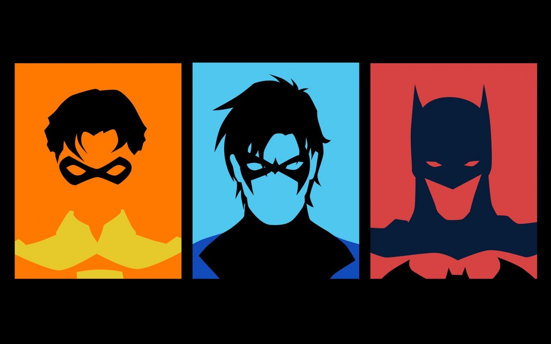 Free download Wallpaper Batman Robin minimalistic DC Comics