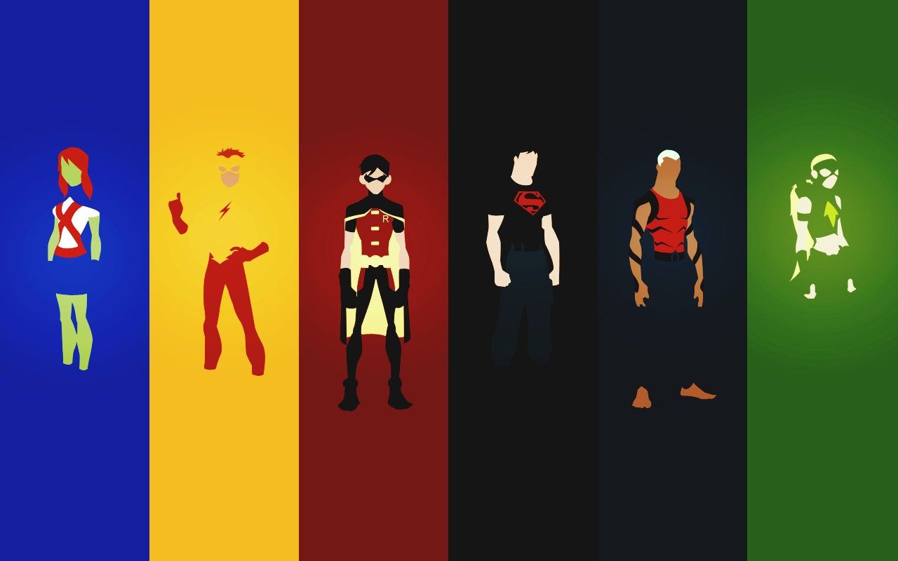 Robin (character), Minimalism, Young Justice, Kid Flash Wallpaper