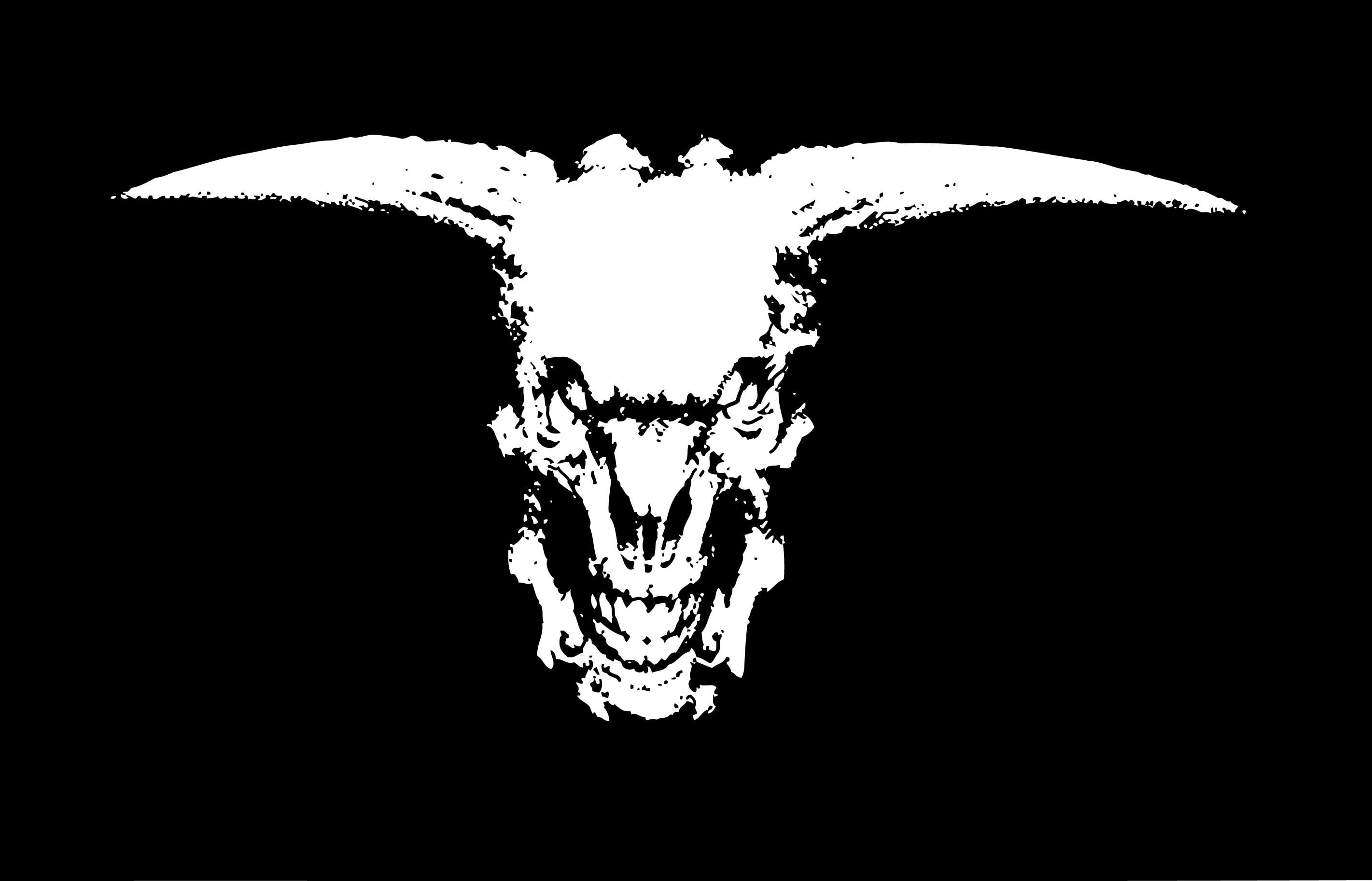 Animal skull illustration, devils, scarry, skull, minimalism HD