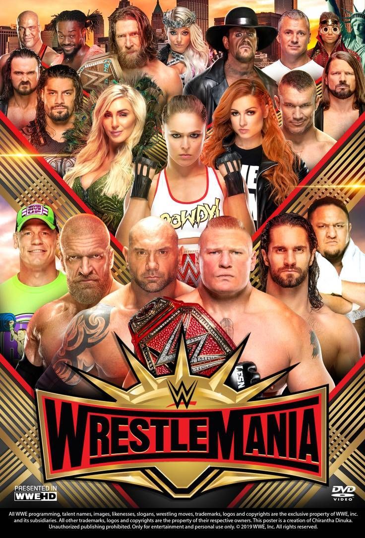 WWE WrestleMania 35 Poster in 2020