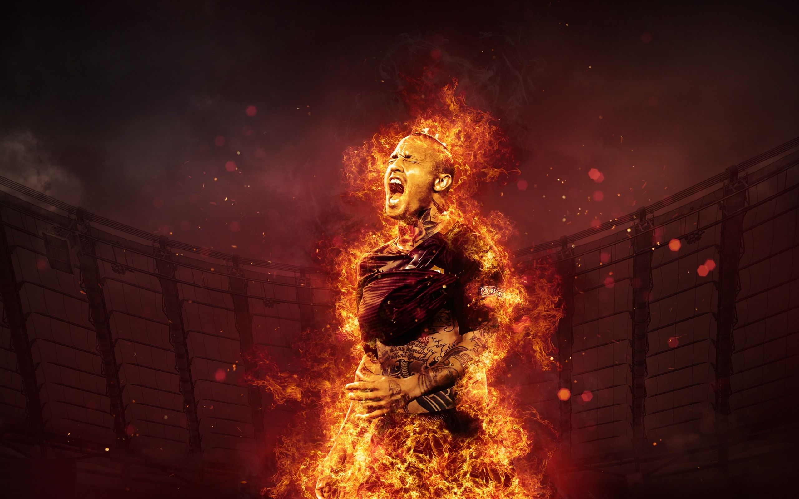 Download wallpaper Radja Nainggolan, Roma, Serie A, football club