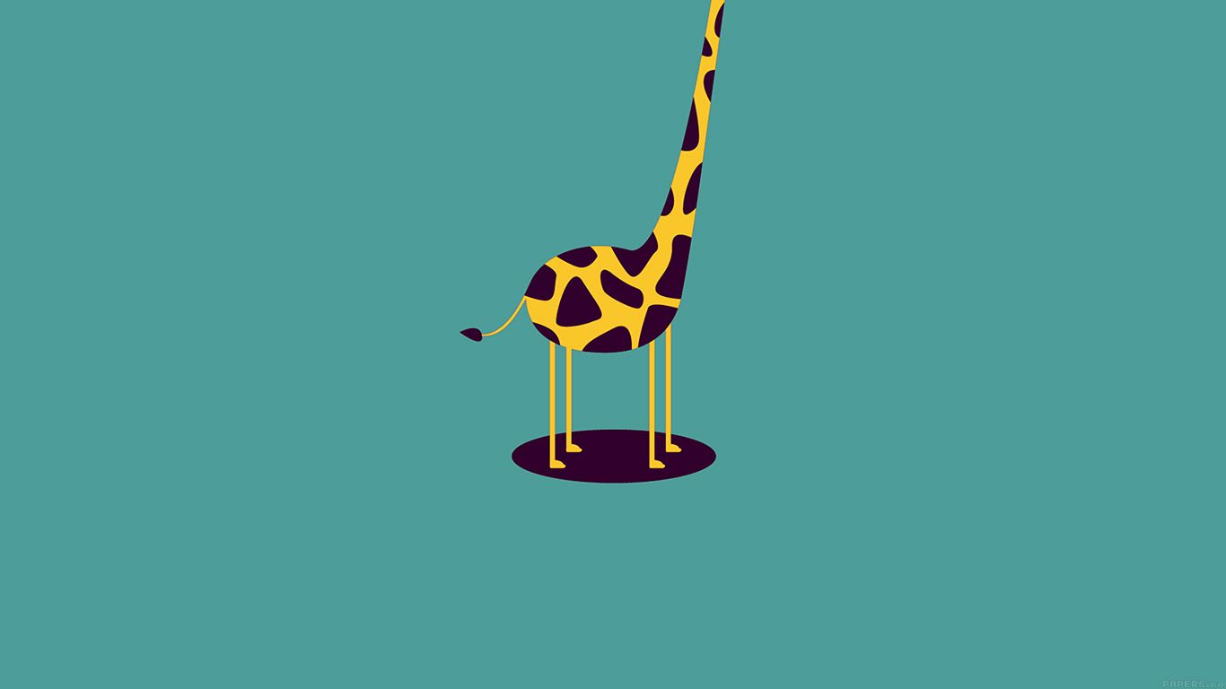 wallpaper for desktop, laptop. giraffe cute blue minimal simple