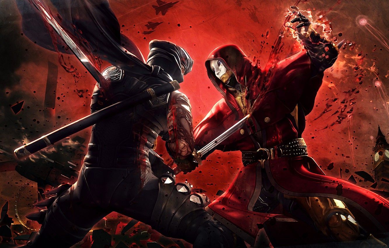 Wallpaper sword, blood, phantom, battle, ninja, gaiden image