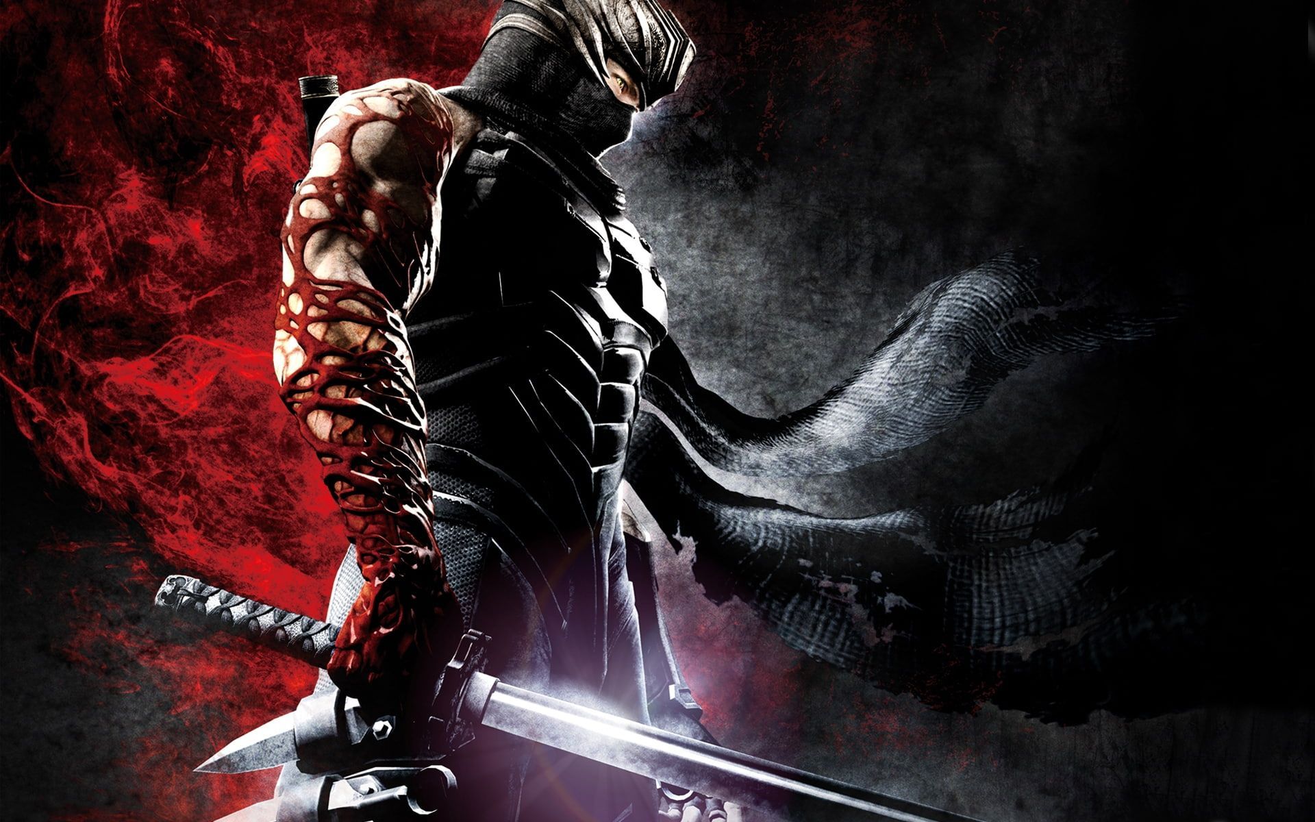 Cool Ninja Gaiden 3 #blood #background #mask #sword #steel P
