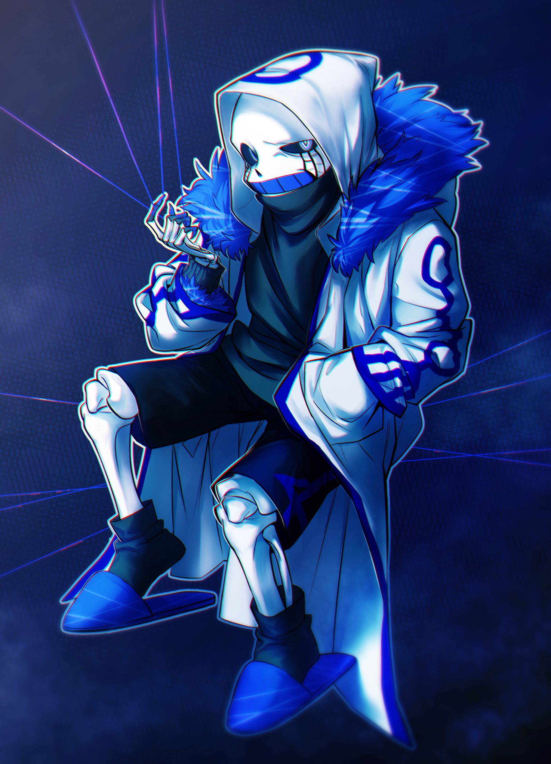 Omni 404 Sans glitch, blue, error404 sans, monster, red, umdertale,  undertale au, HD phone wallpaper