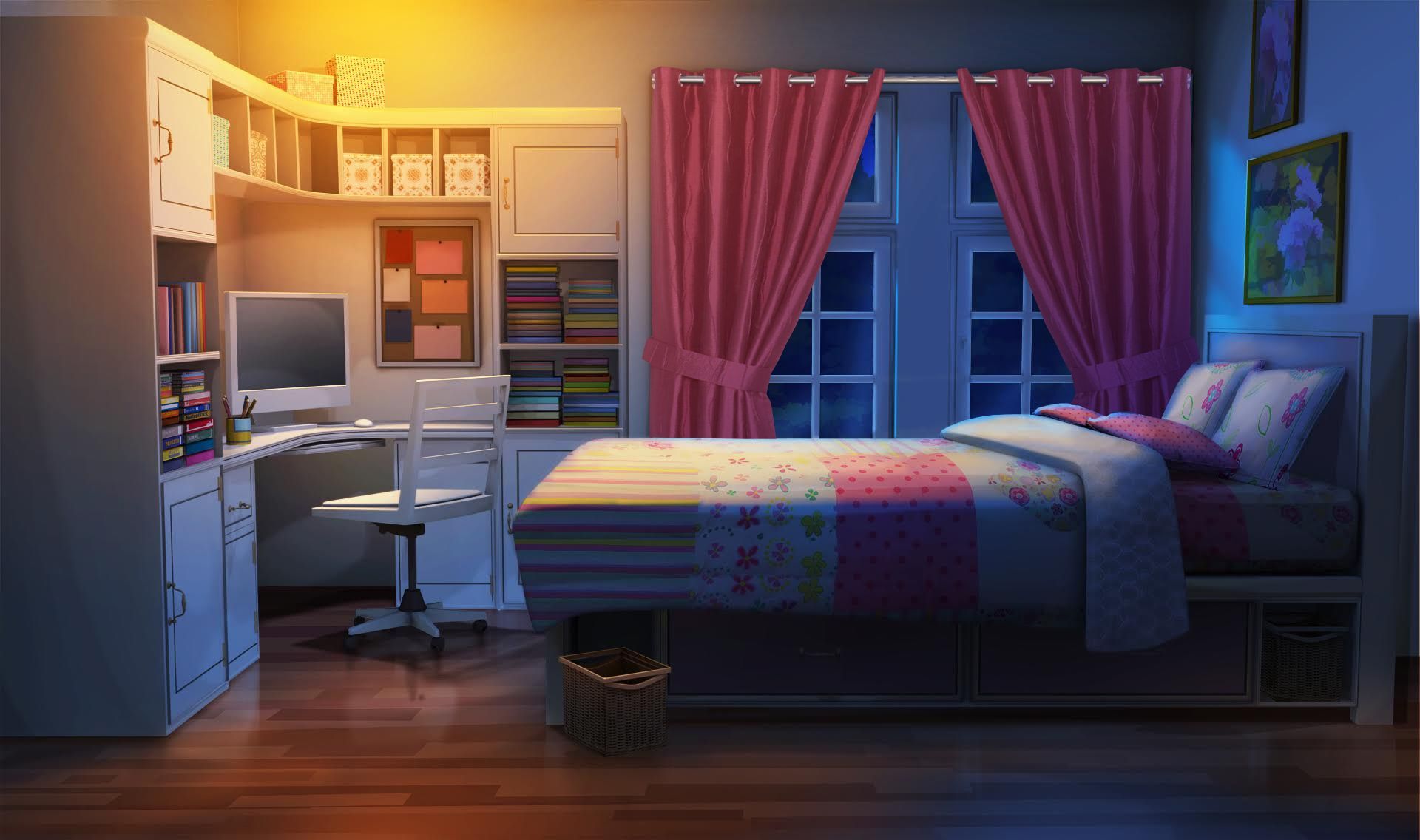 Draw 2d anime background vtuber, game, visual novel and interior design by  Odleiaa | Fiverr