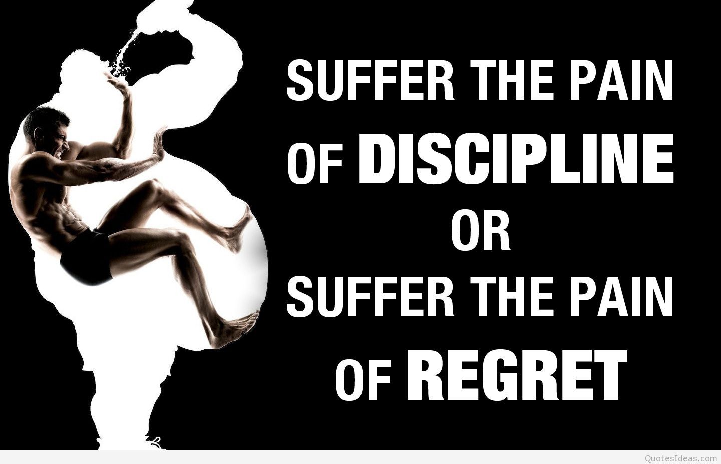 Pain of discipline quote wallpaper