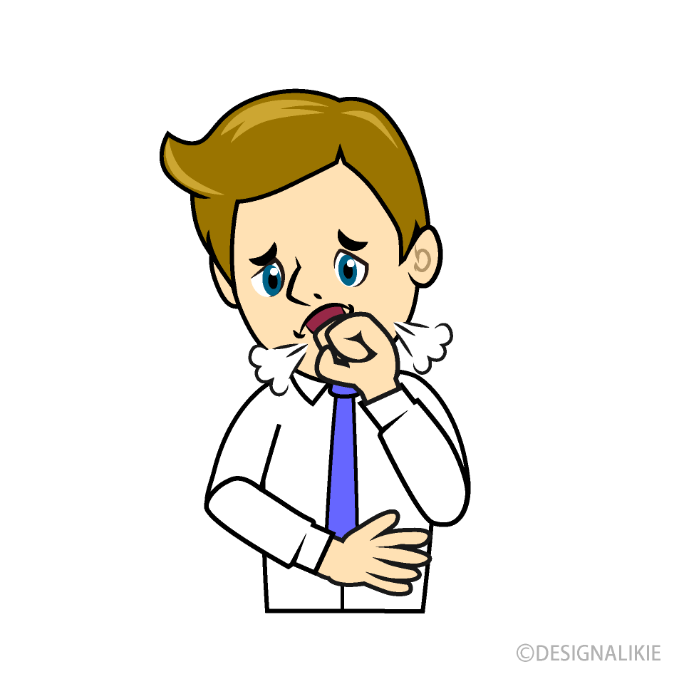 Cough Sick Cartoon Free PNG Image｜Illustoon