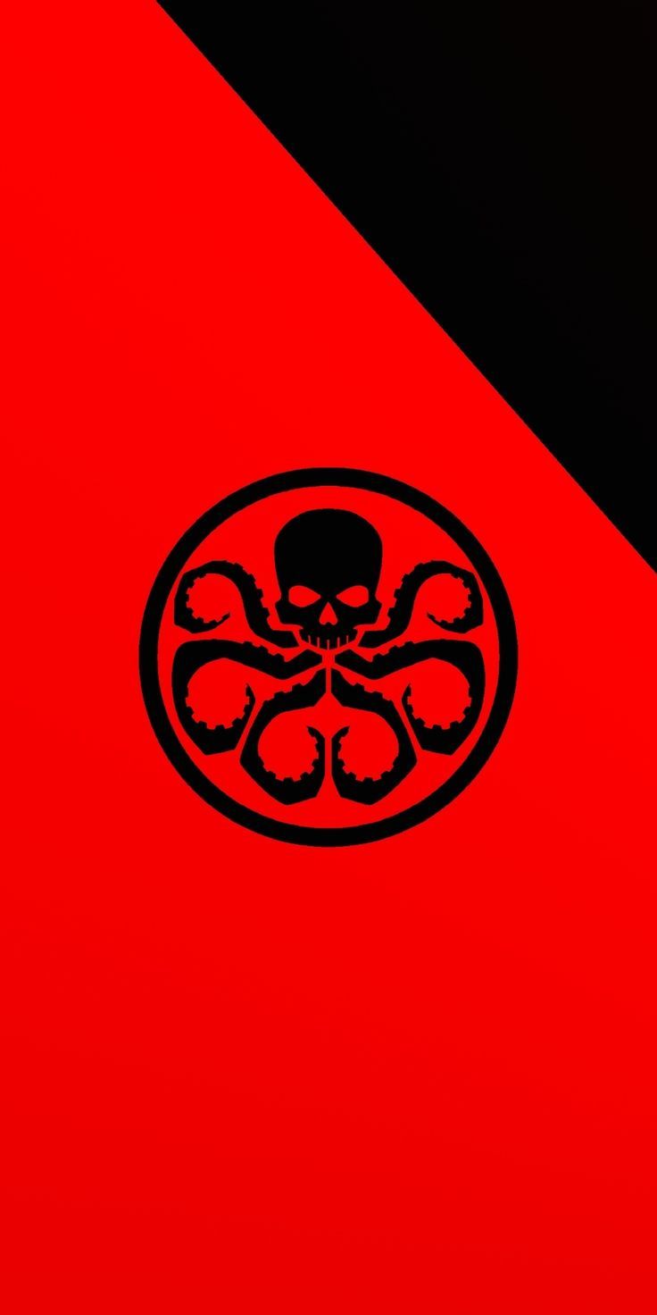wonderful wallpaper 1080×2160 Hydra, logo, red, marvel wallpaper