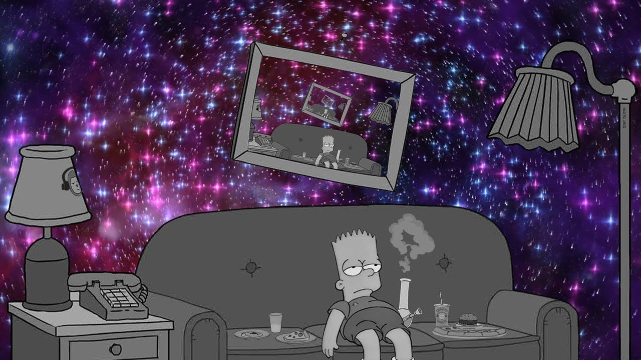 Sad Bart, galaxy, HD phone wallpaper