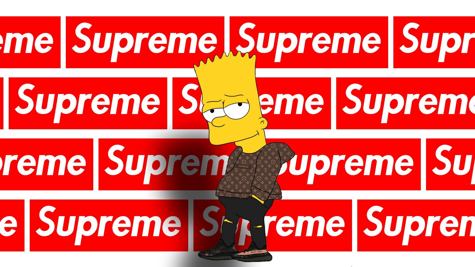 Supreme Bart Wallpaper. Supreme