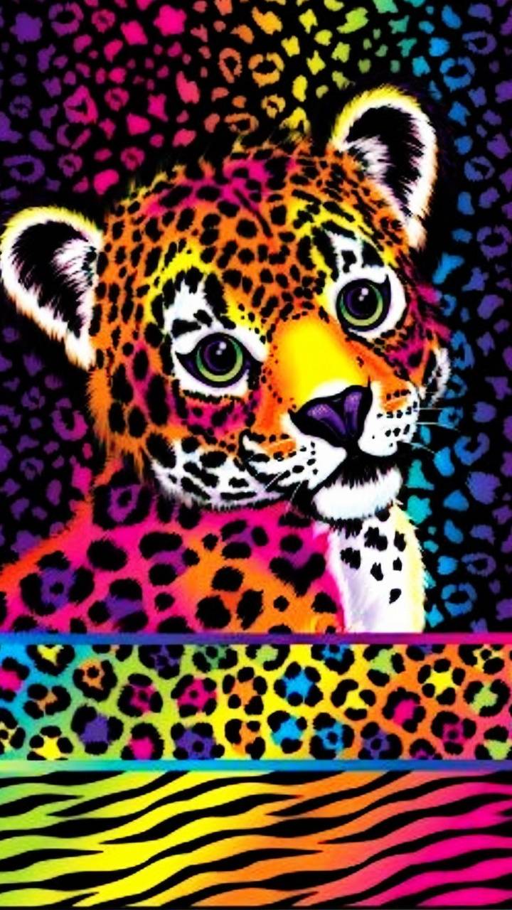 Rainbow leopard wallpaper