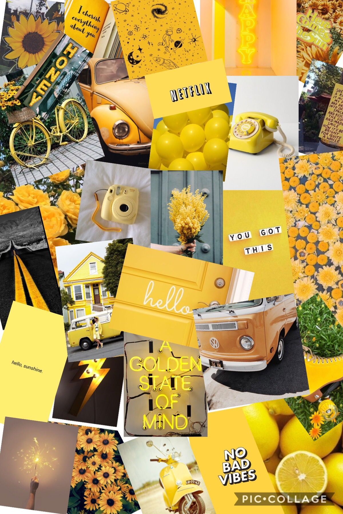 Yellow Aesthetic Collage Wallpapers - Wallpaper Cave