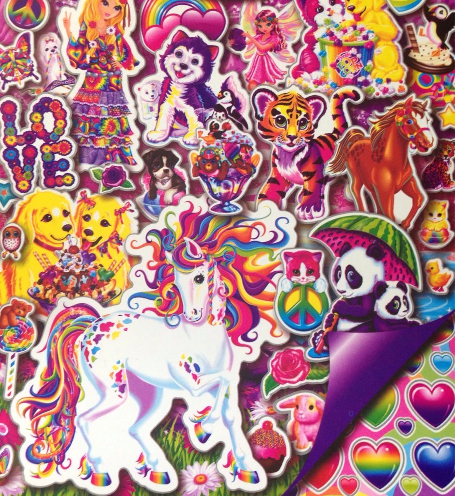 cover of my lisa frank sticker book by isabel. We Heart It