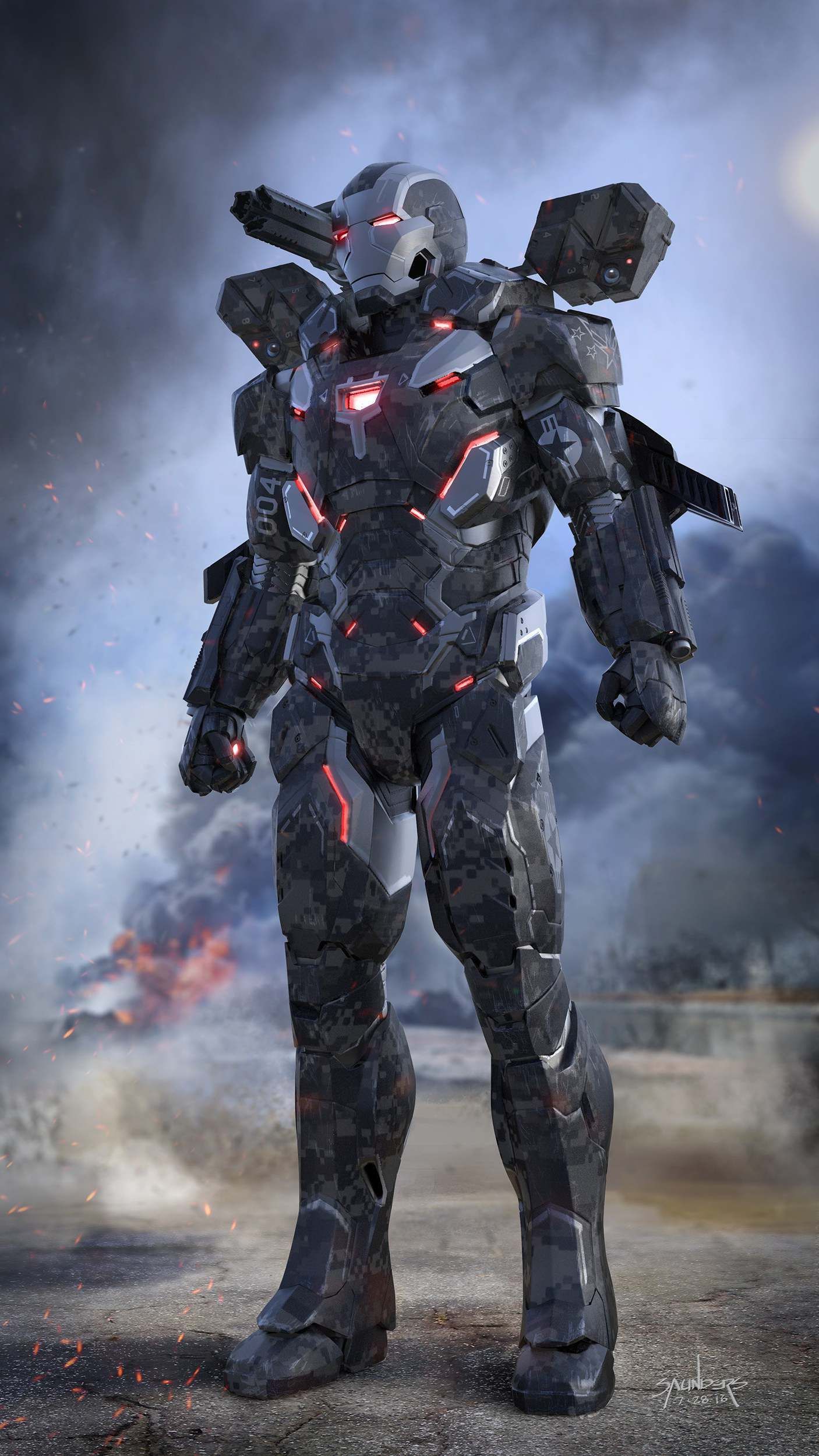 War Machine Armor Mark 4 Avengers Endgame iPhone Wallpaper