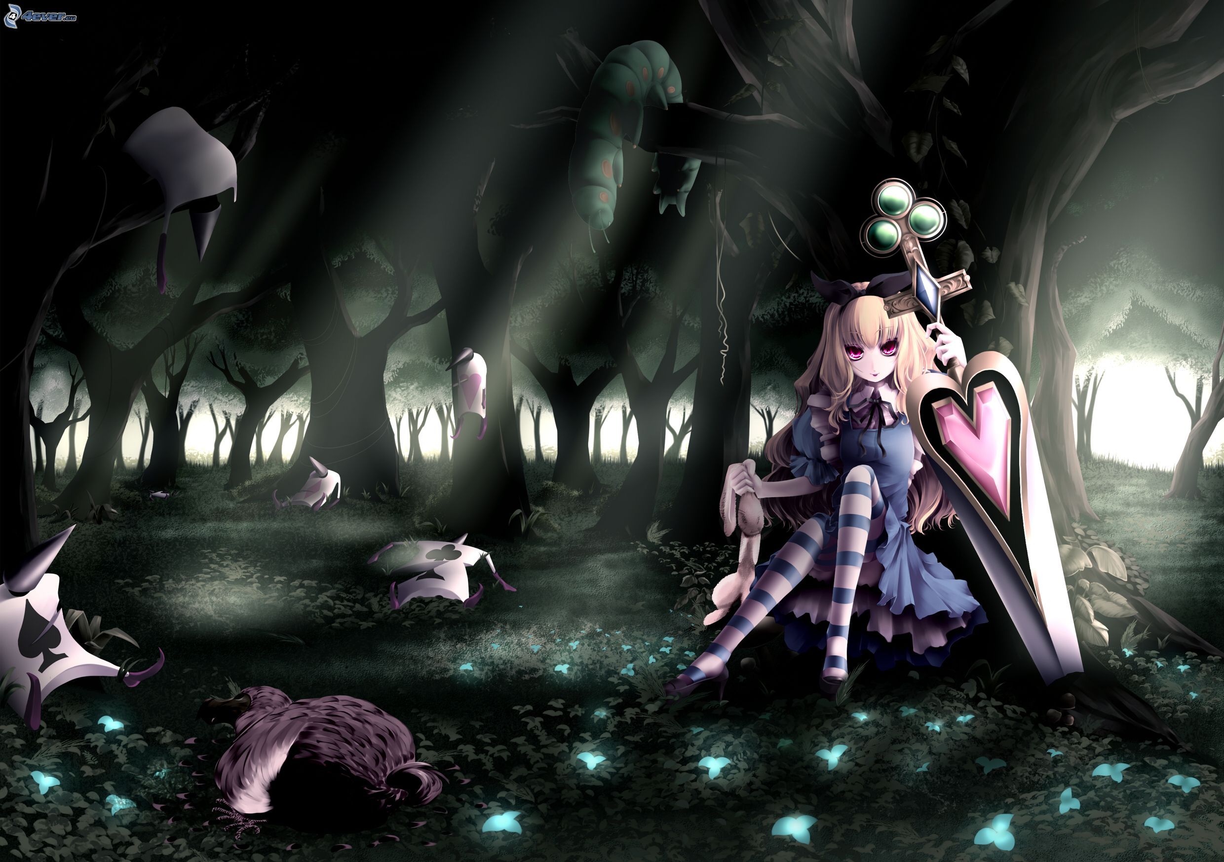 Alice In Wonderland Gothic Anime Wallpaper