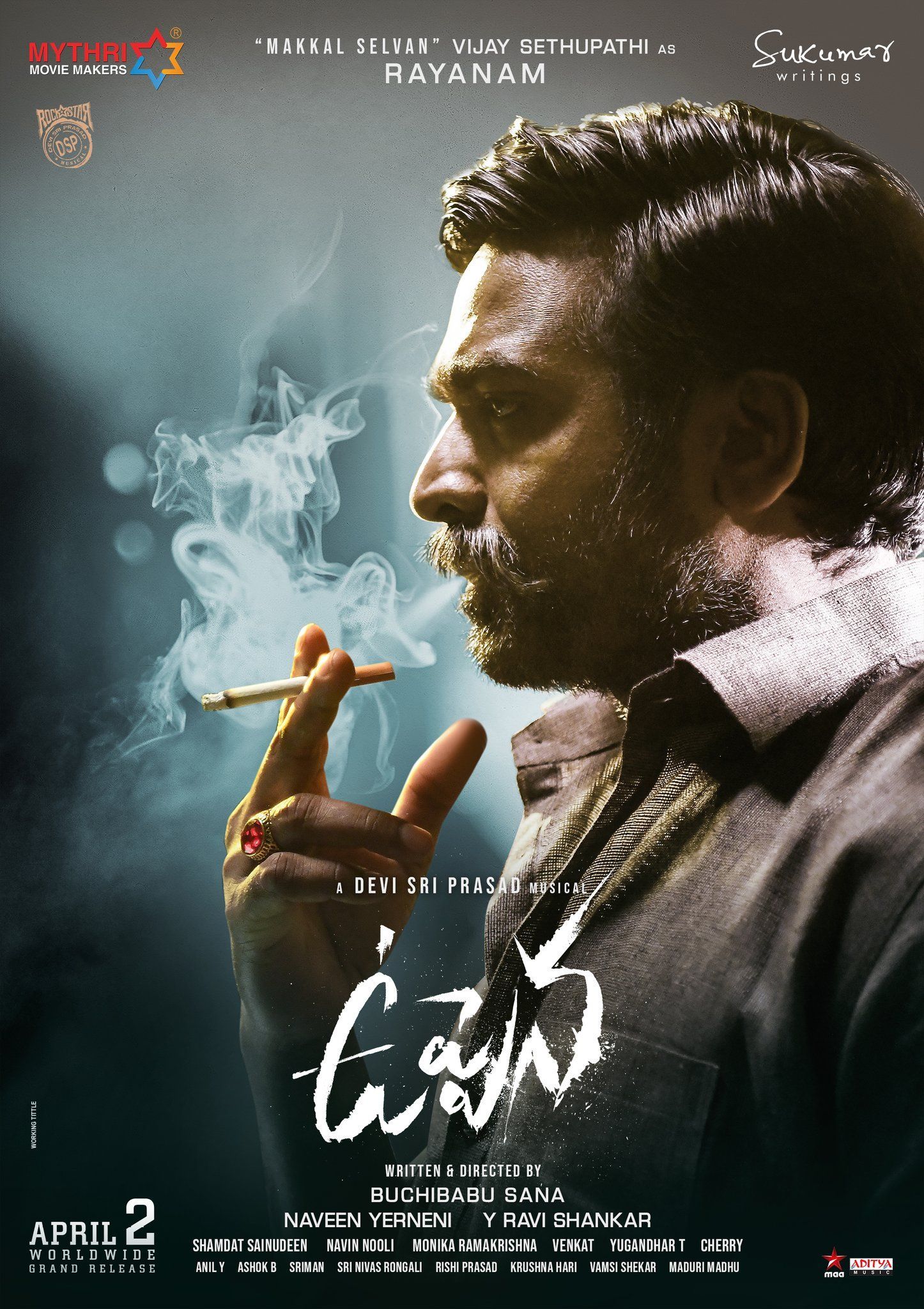 VijaySethupathi Telugu Movie Uppena HD Posters and Mass First Look