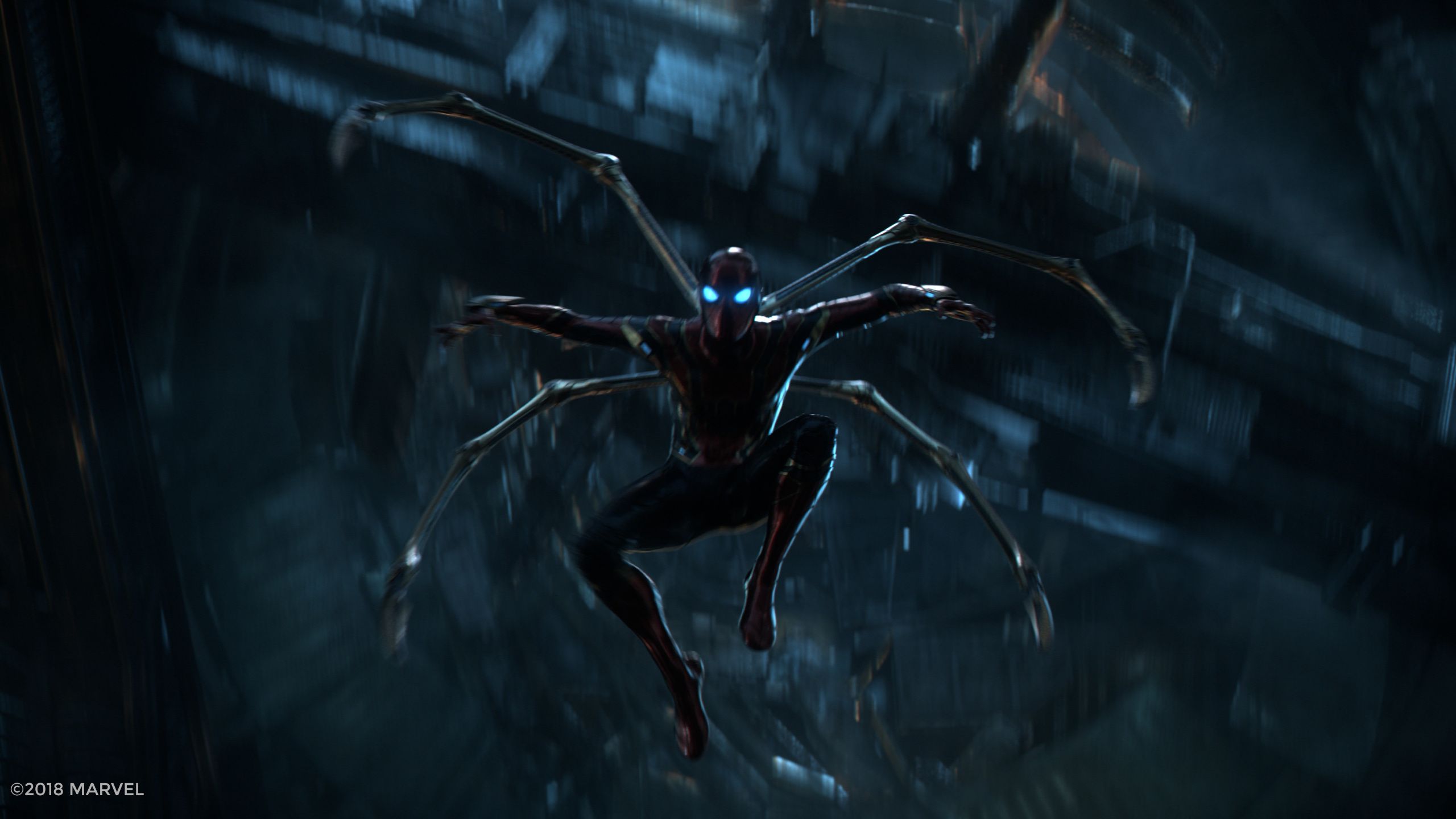 Free download 2560x1440 Tom Holland as Spider Man Iron Spider Suit