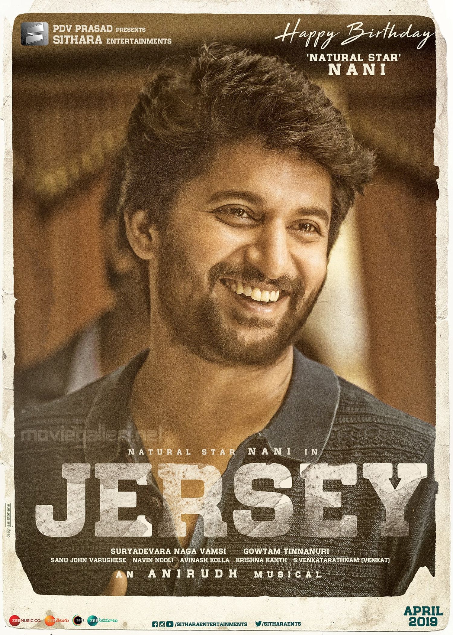 Jersey Movie Nani Birthday Wishes Posters. New Movie Posters