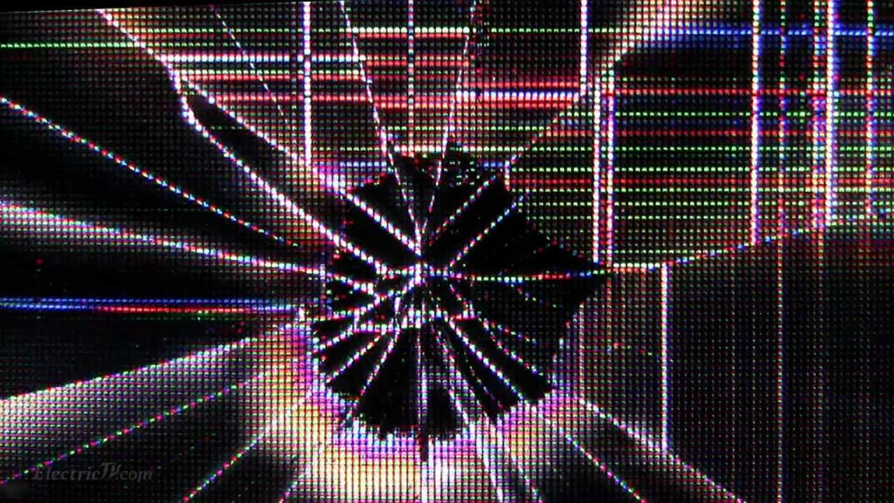 Electric TV Broken LCD display test pattern