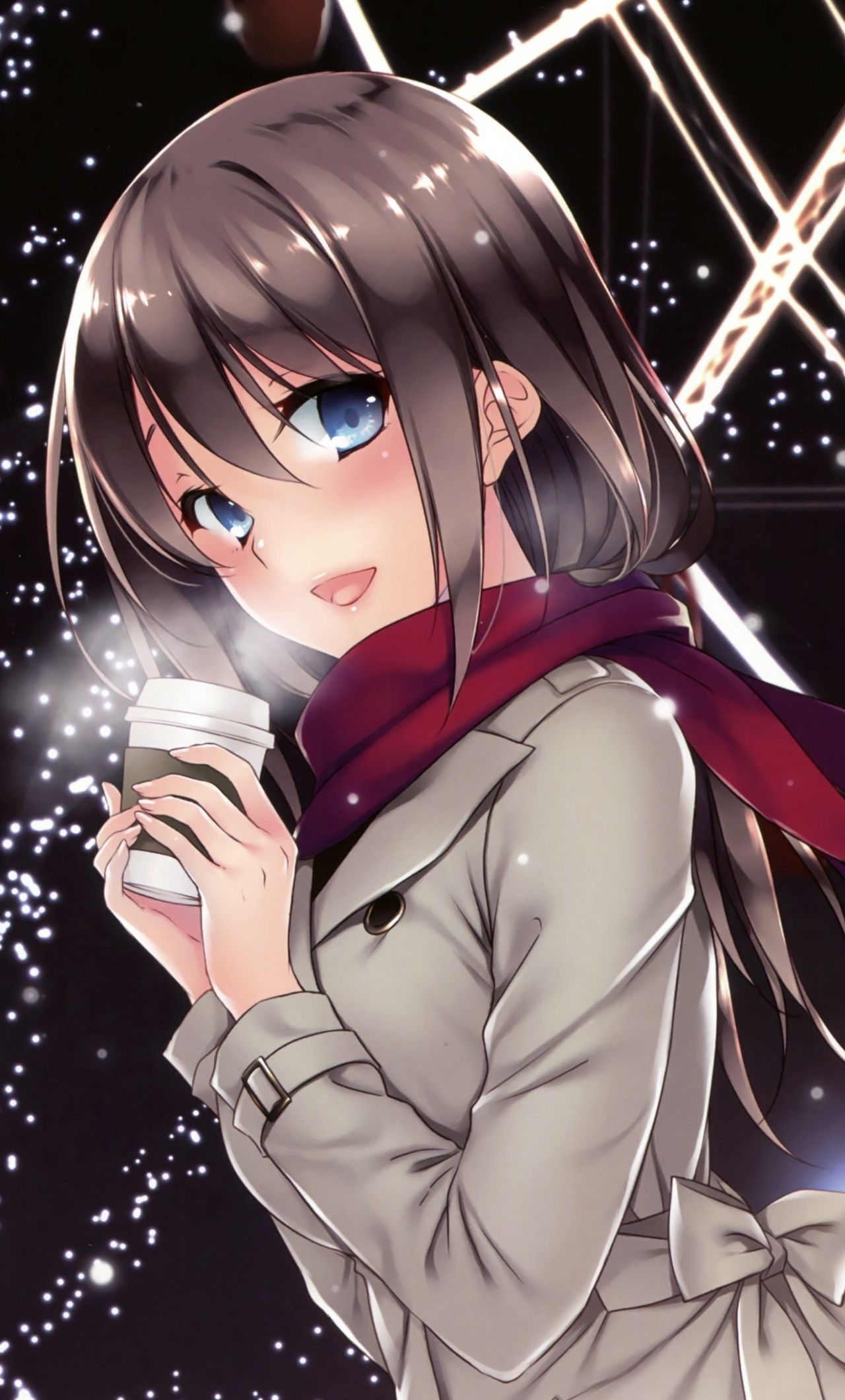 Cute Anime Girls Drinking Coffee Wallpapers Wallpaper Cave