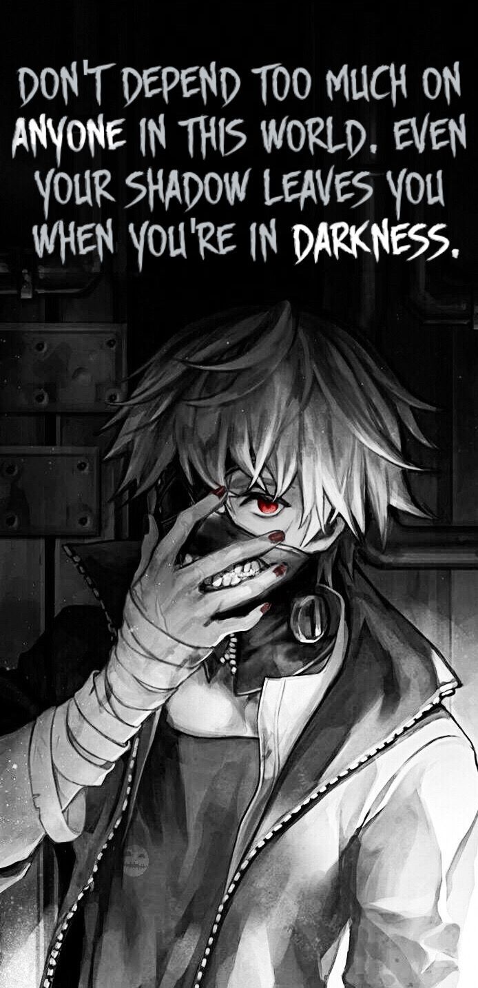 Dark Anime With Quotes Wallpapers - Wallpaper Cave