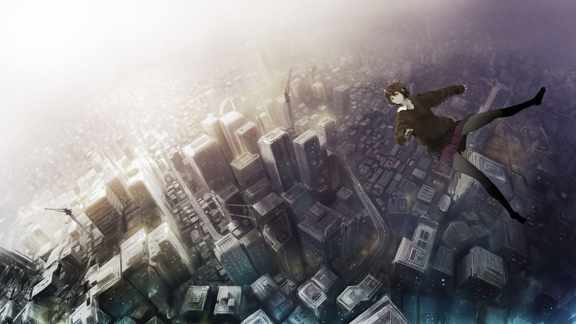 Beautiful Anime City HD Wallpaper 1080p