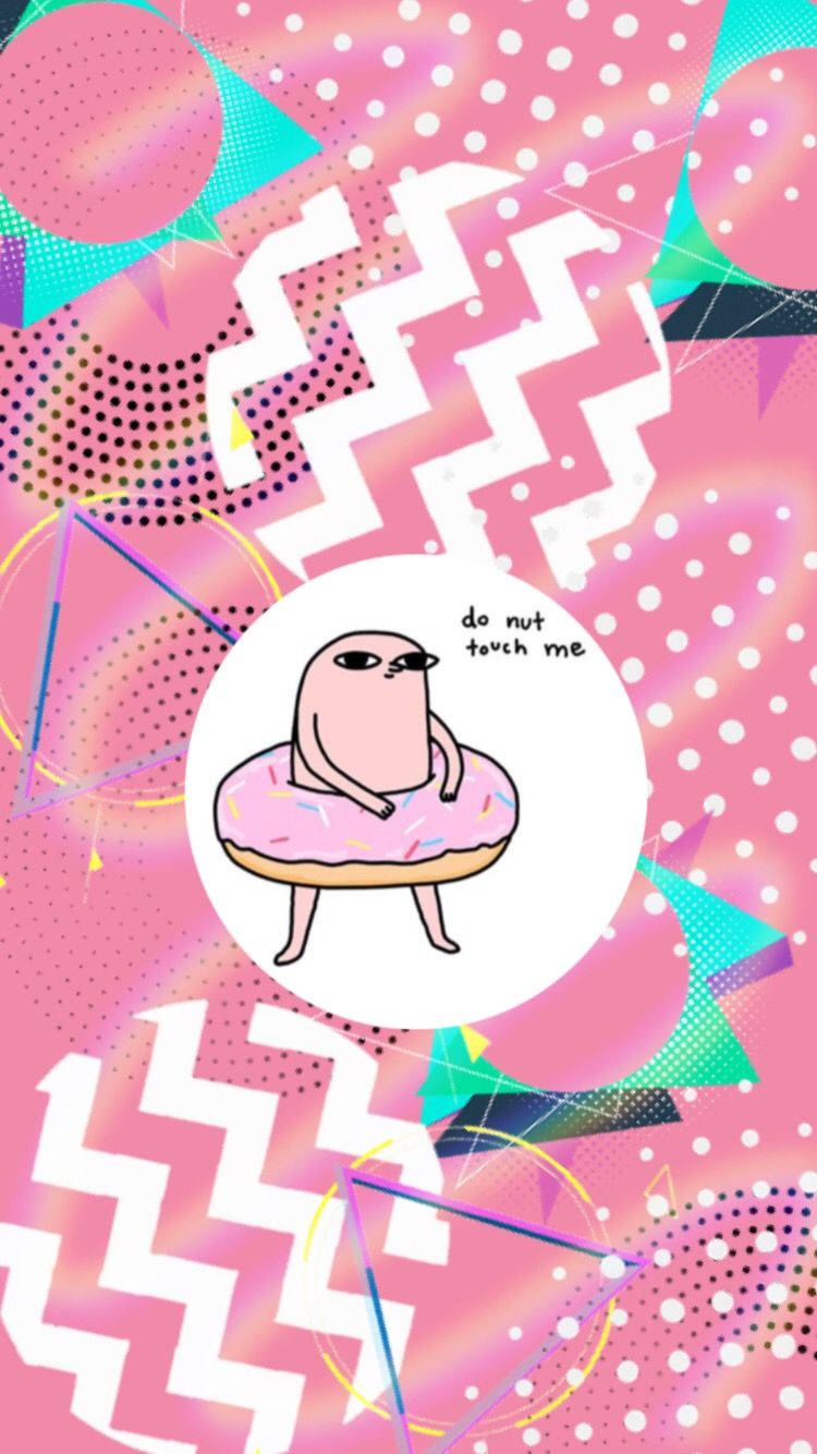 ketnipz #wallpaper #meme #pink #iphone #donut Background