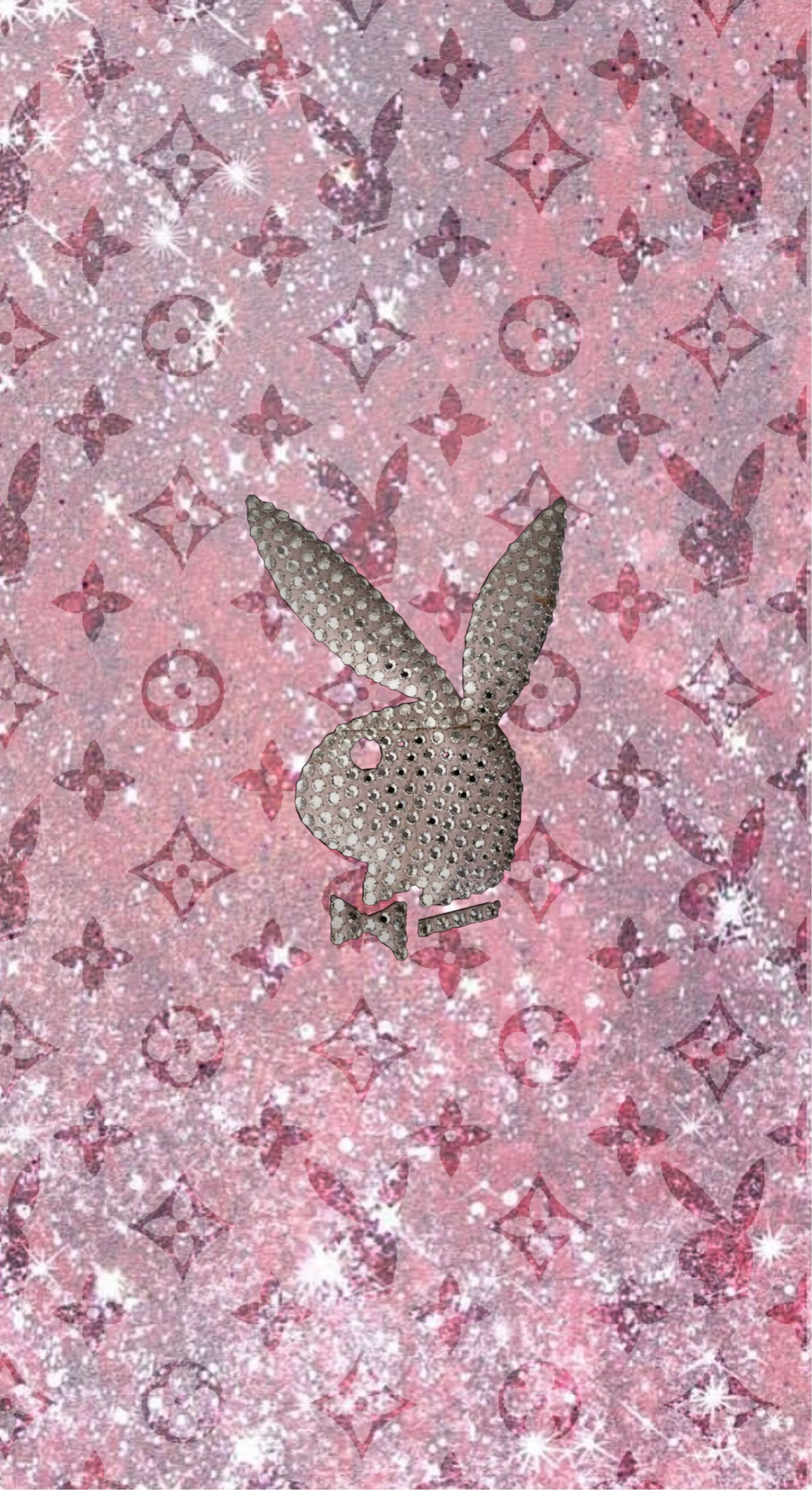 iced out pink playboy bunny aesthetic wallpaper wallpap