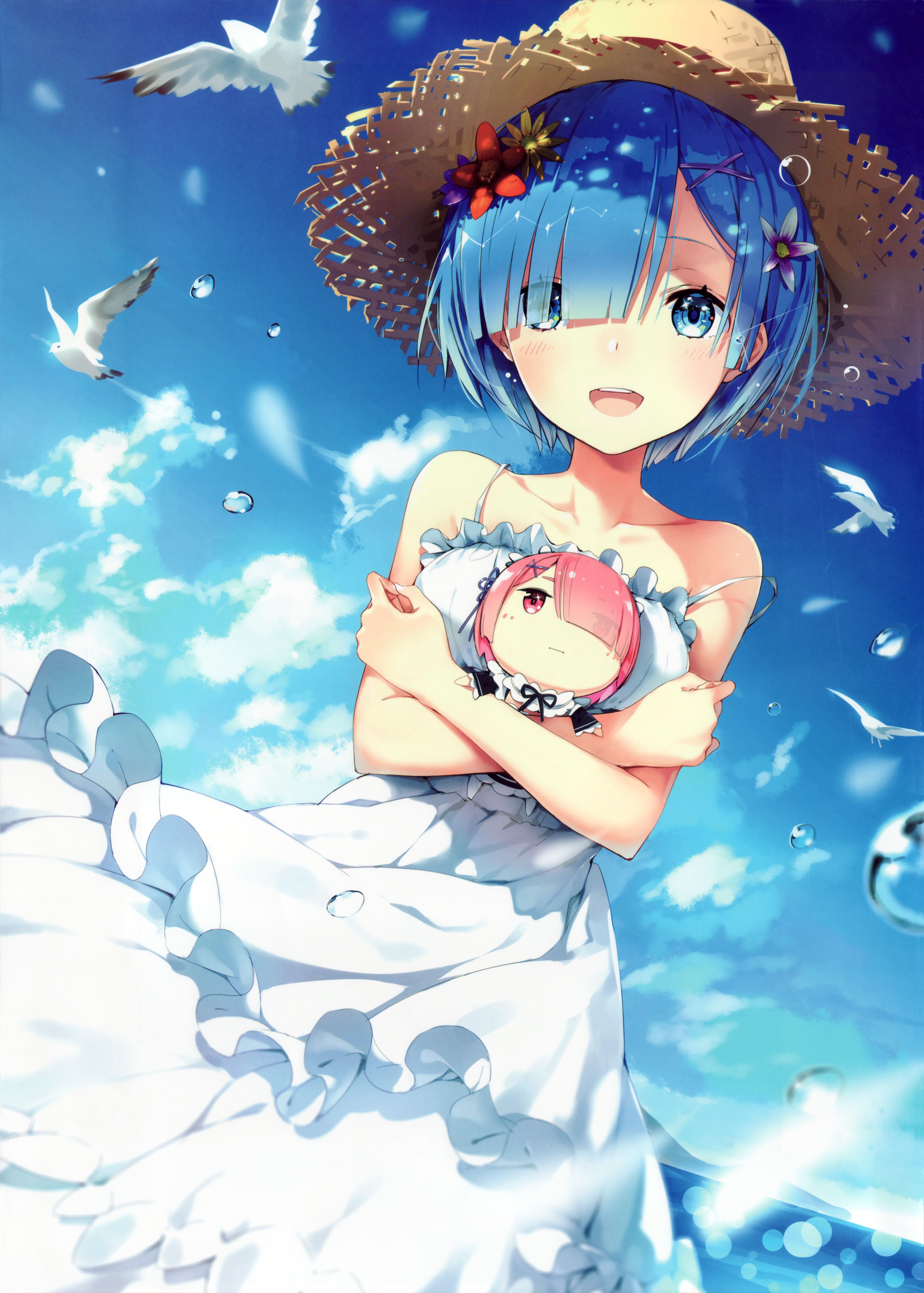 Rem Re Zero 4K Wallpaper