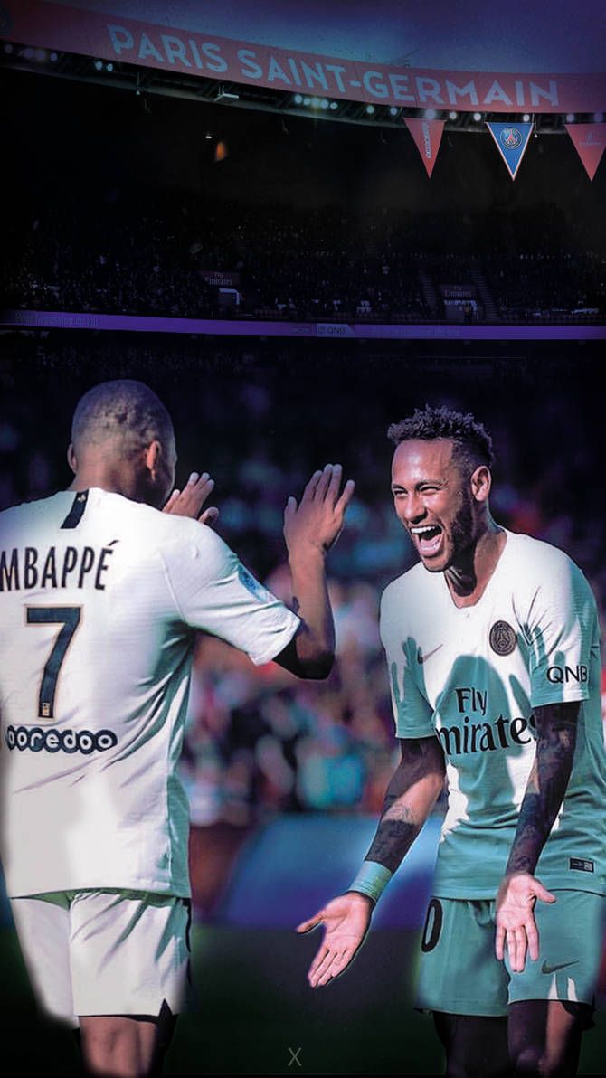 Free download Neymar and Mbappe 1819 Mobile Wallpaper