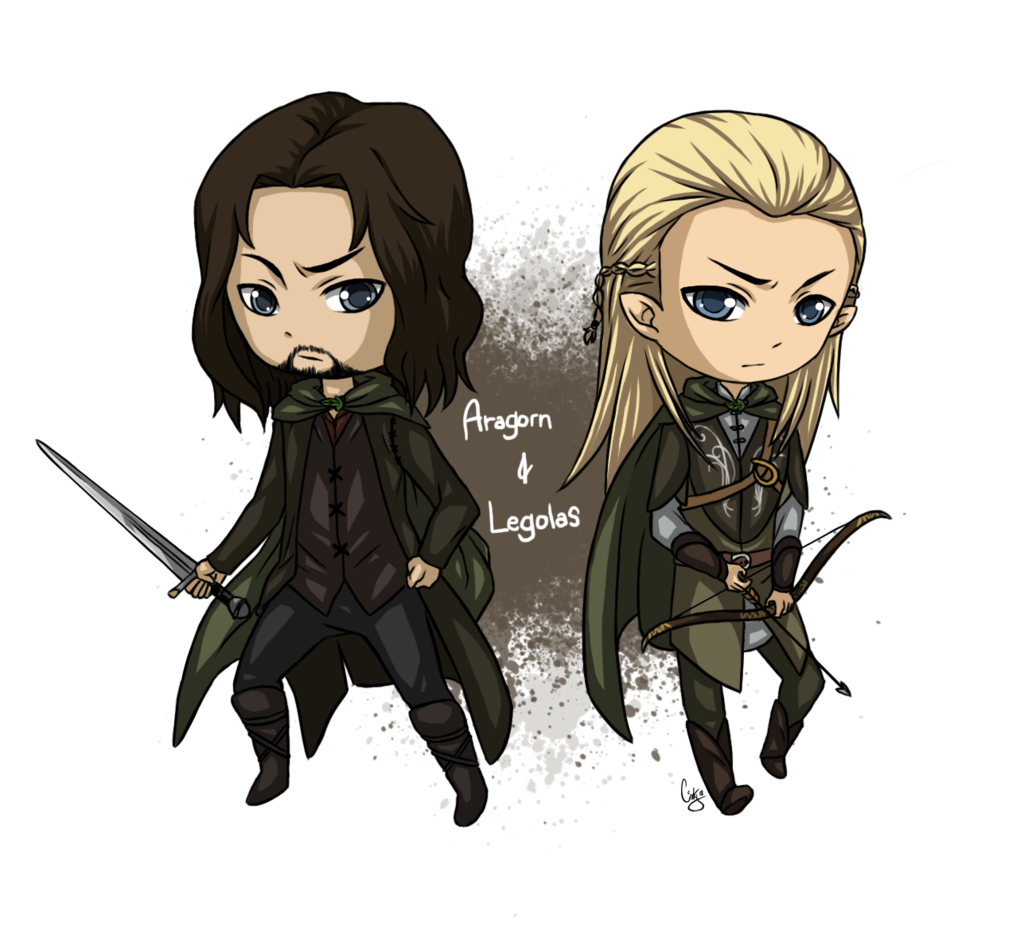LOTR: Aragorn and Legolas Chibi