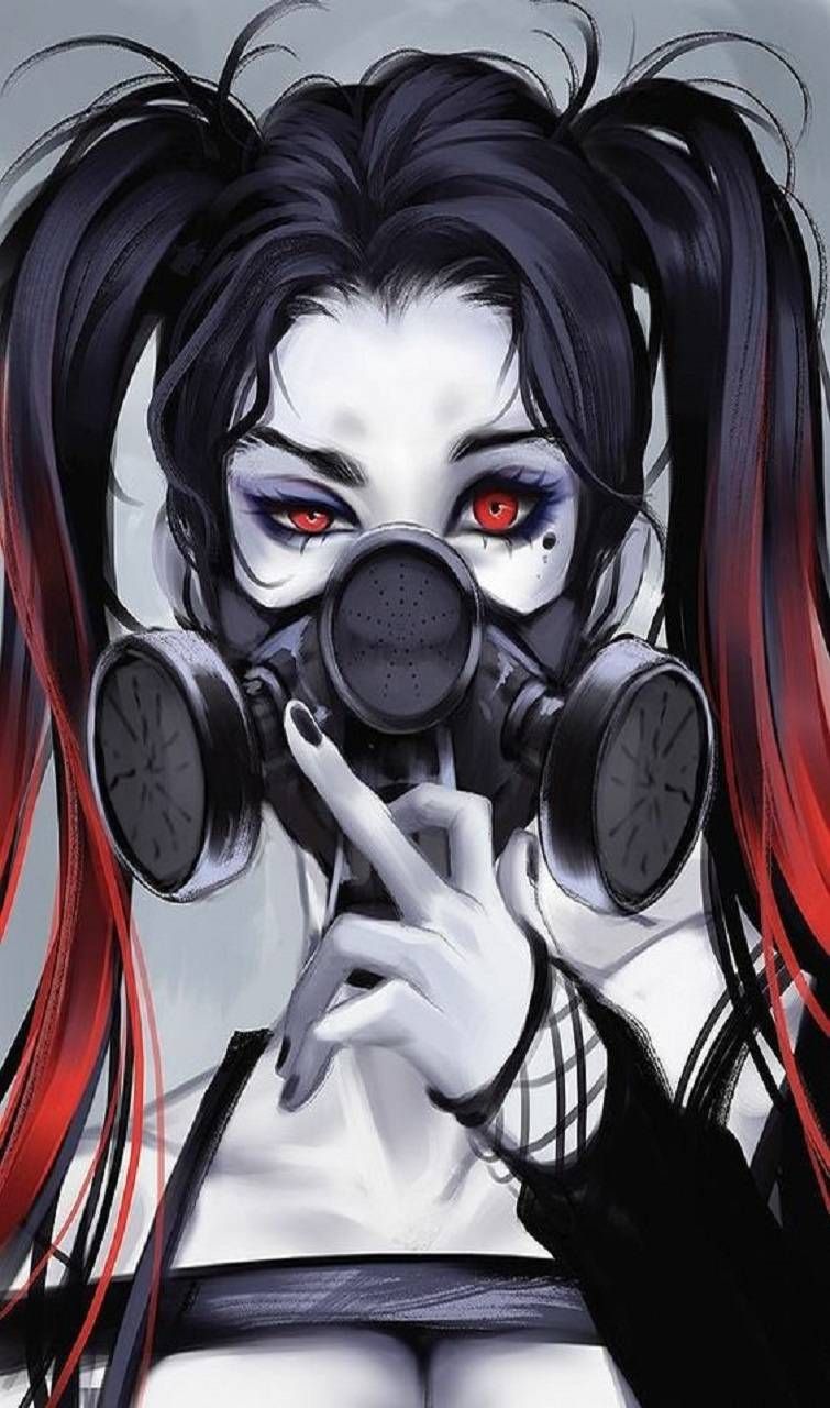 Anime Girl Gas Mask SciFi Digital Art HD 4K Wallpaper 82928