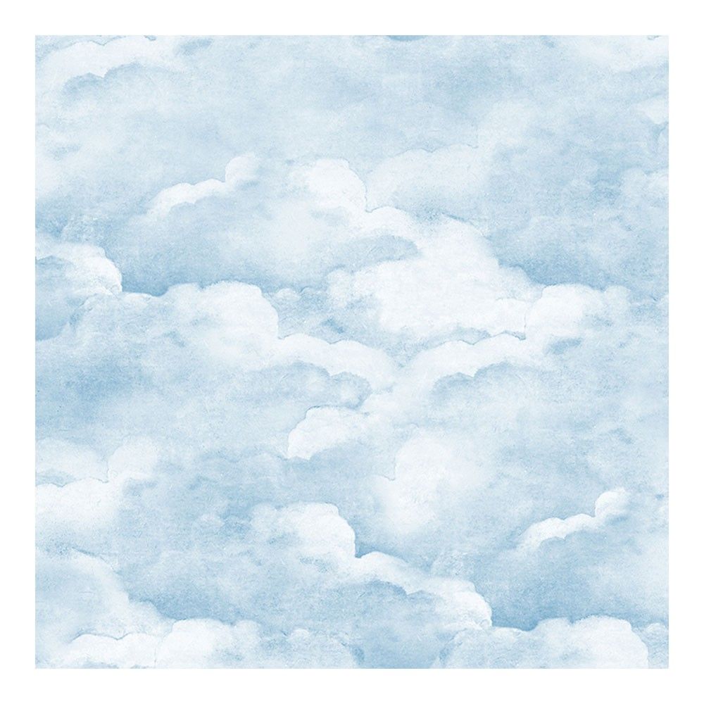 Dusty Clouds Wallpaper Smokey Blue - aStyle. ART +