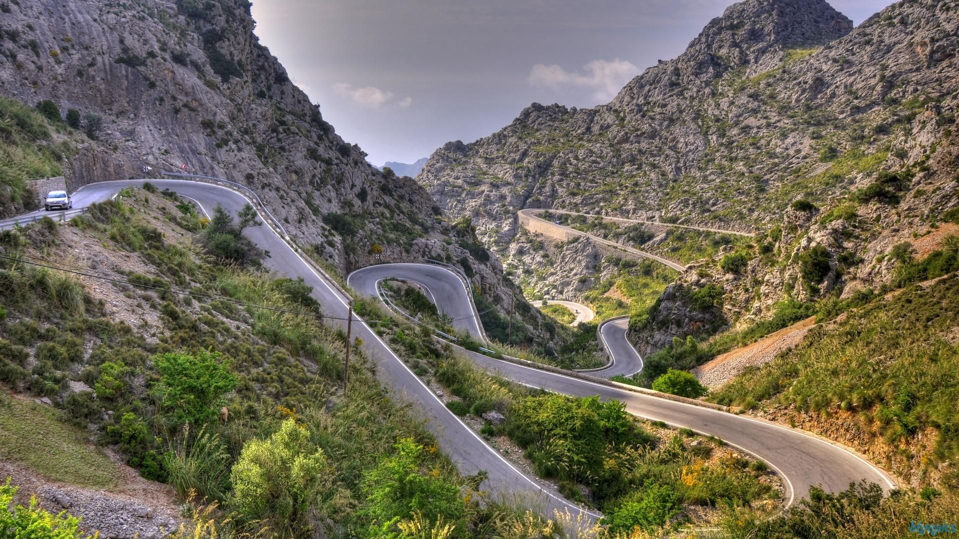 Fantastic Calobra Mountain Road In Spain Hdr Wallpaper