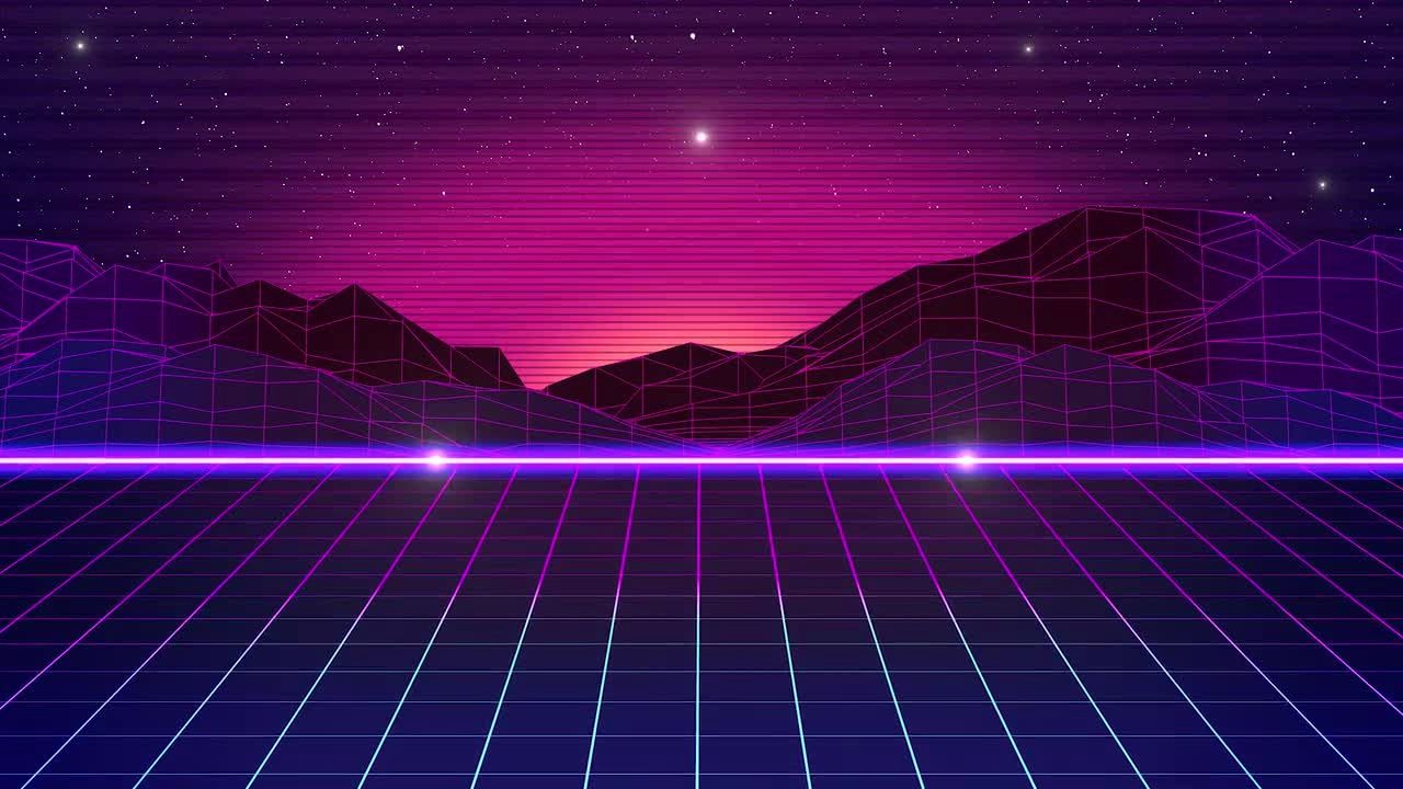 Retro 80s Wallpaper Beautiful 80 S Retro Futuristic Looped Background Stock Motion Graphics This Year of The Hudson