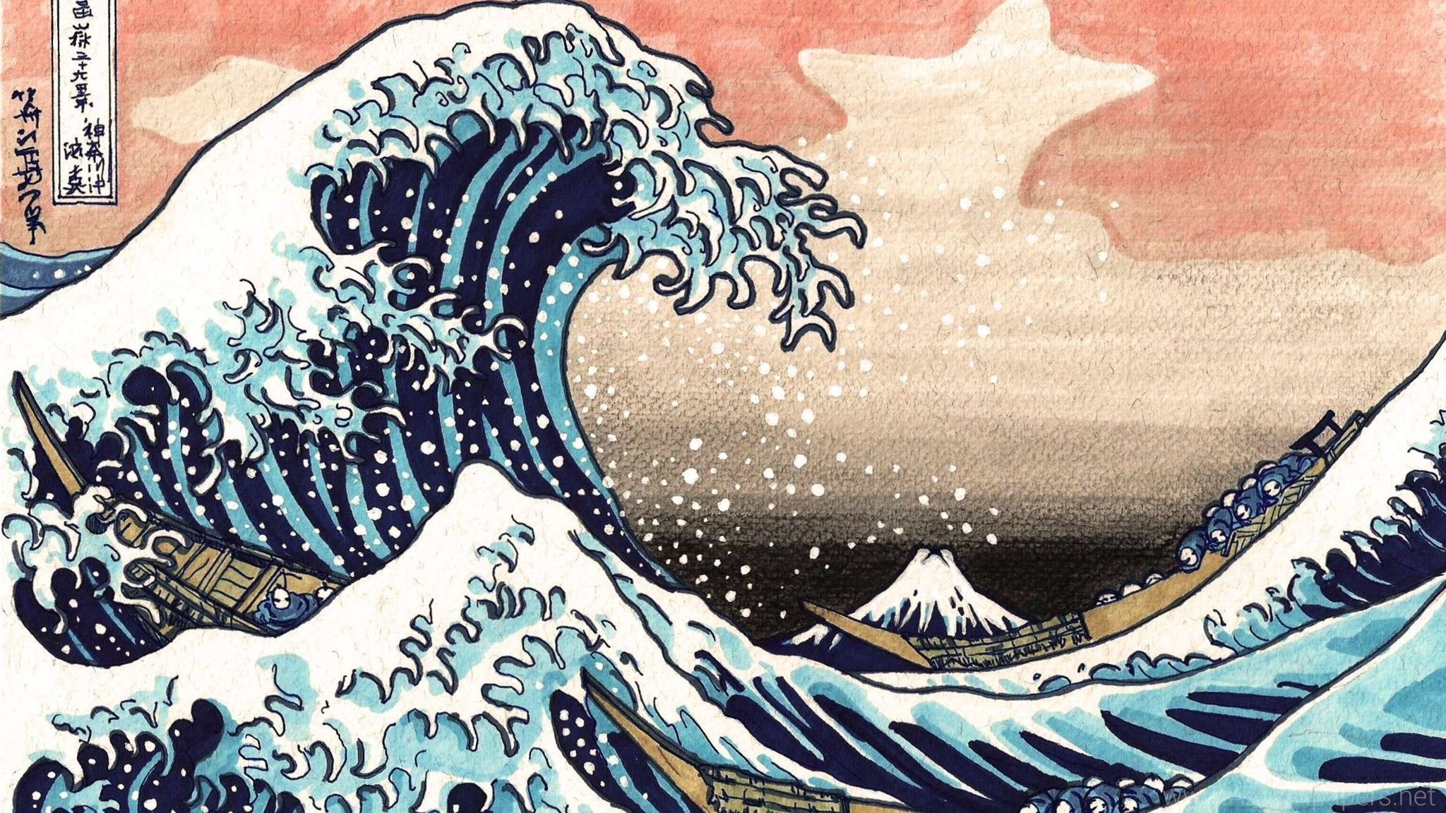 The Great Wave Off Kanagawa Hd Wallpapers - Wallpaper Cave