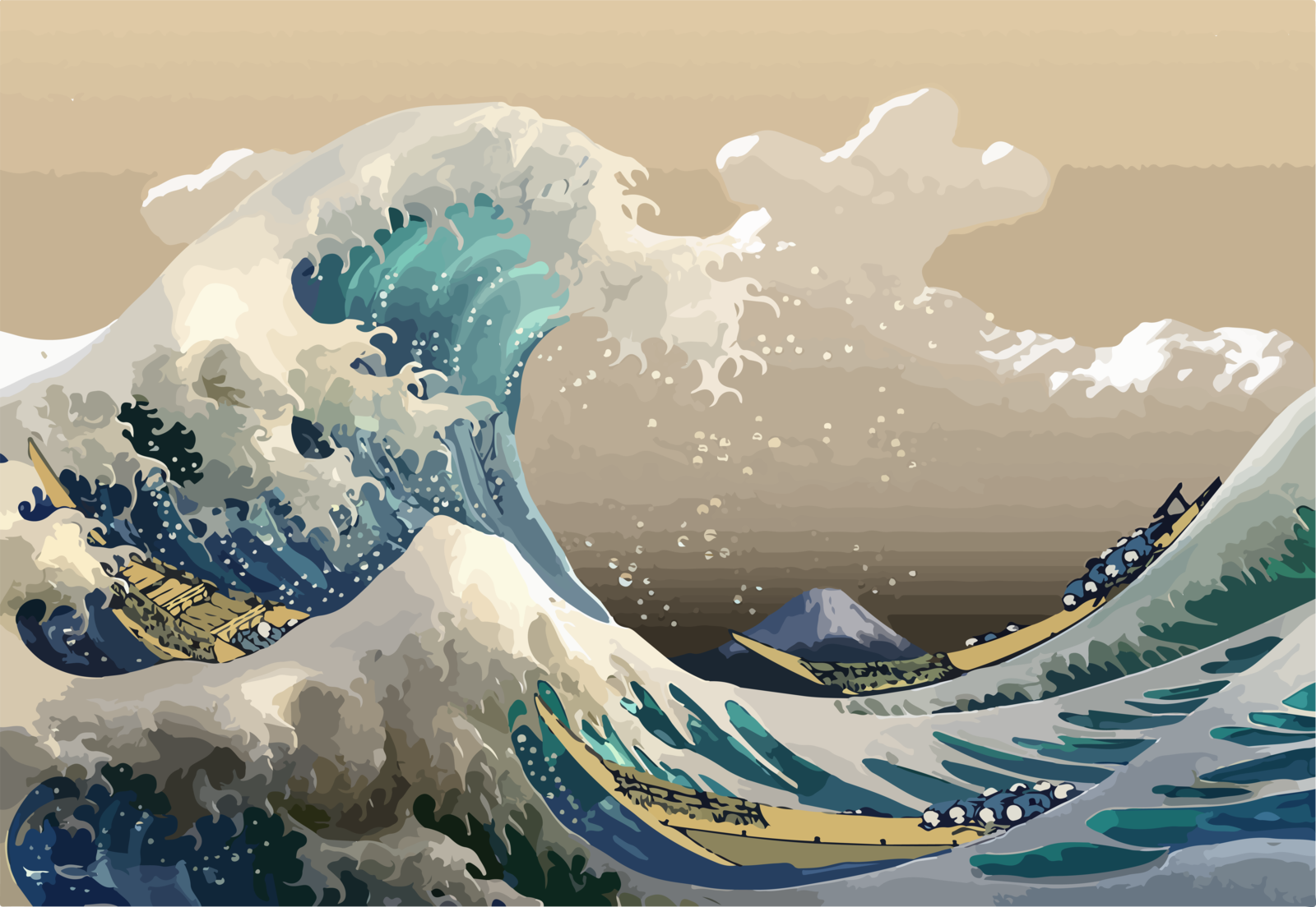 MODERN The Great Wave off Kanagawa by alvincapalad.deviantart.