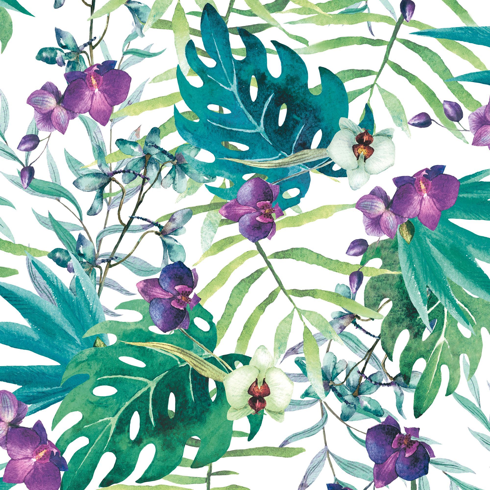 Muriva Tropical Floral Wallpaper. Departments. DIY at B&Q