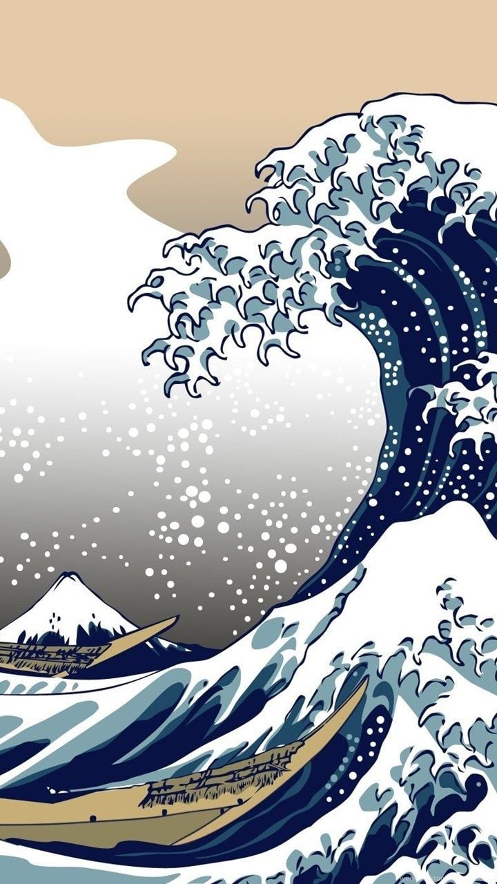 phonyloris149 full hd wallpaper of the mont blanc french mountain in the  style of the great wave of kanagawa