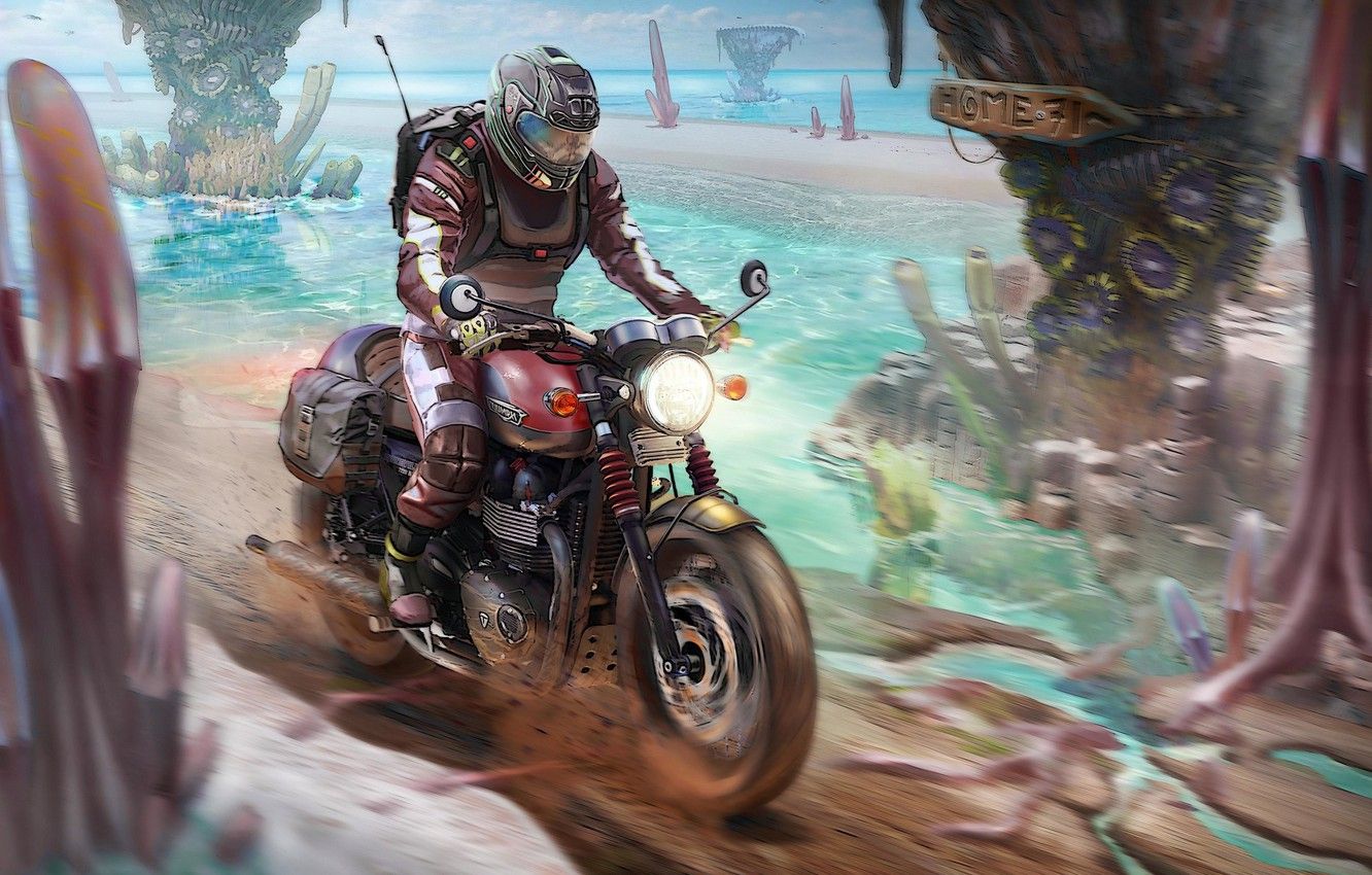 Biker Art Wallpapers - Wallpaper Cave