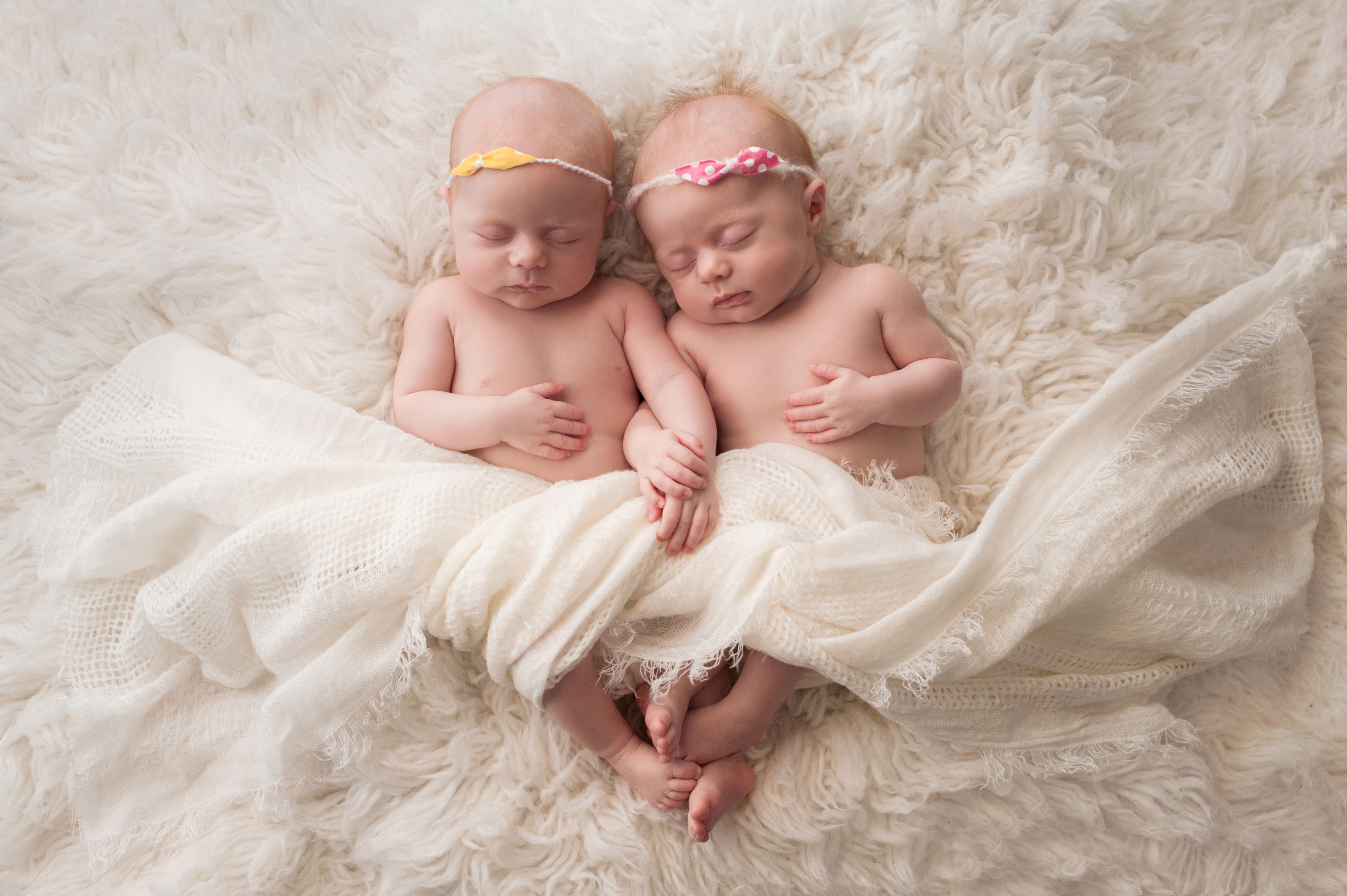 Twin Baby Girls 4k Ultra HD Wallpaper. Background Image
