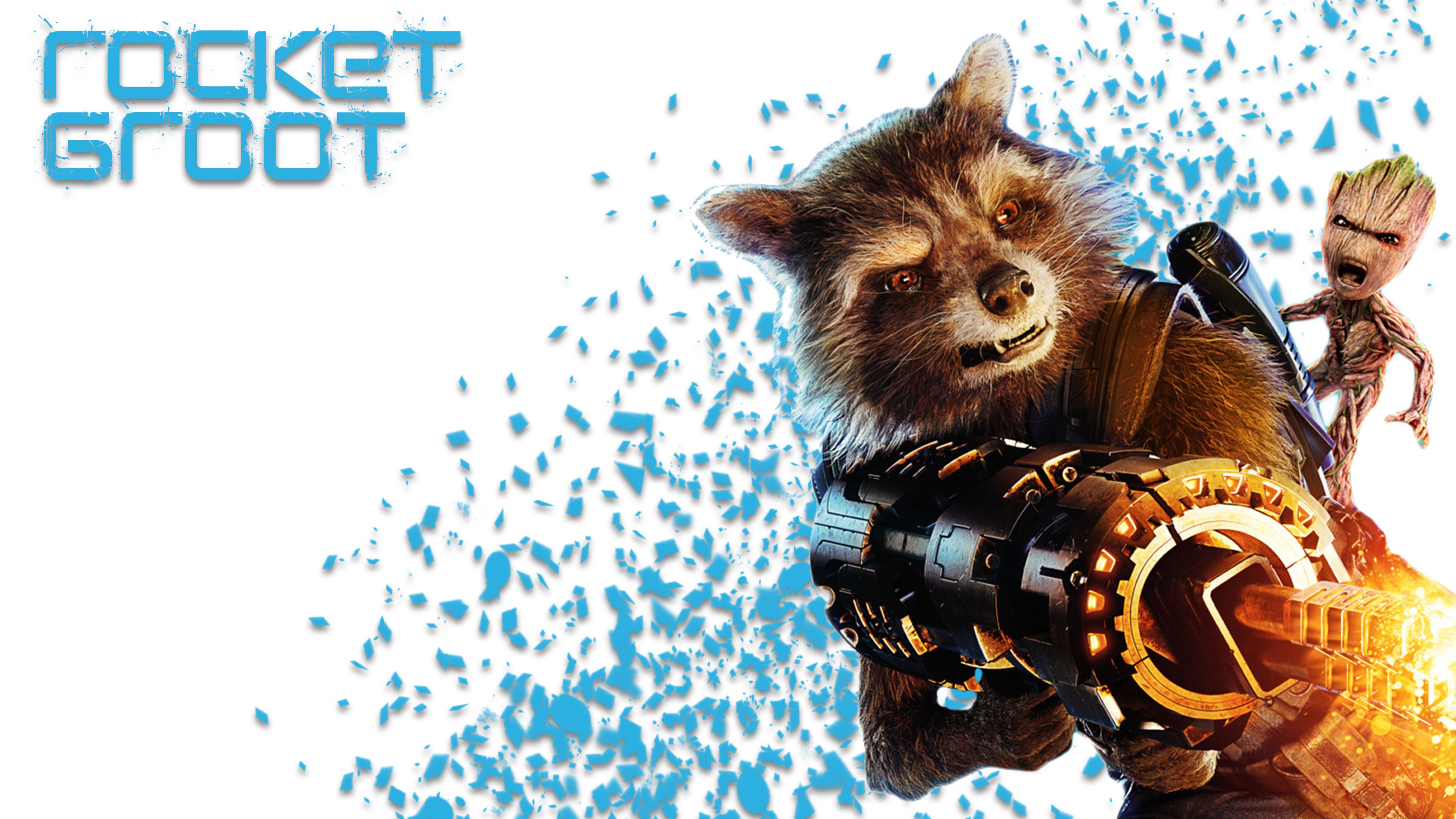 Avengers: Infinity War (2018) Rocket Raccoon and Baby Groot 4K UHD