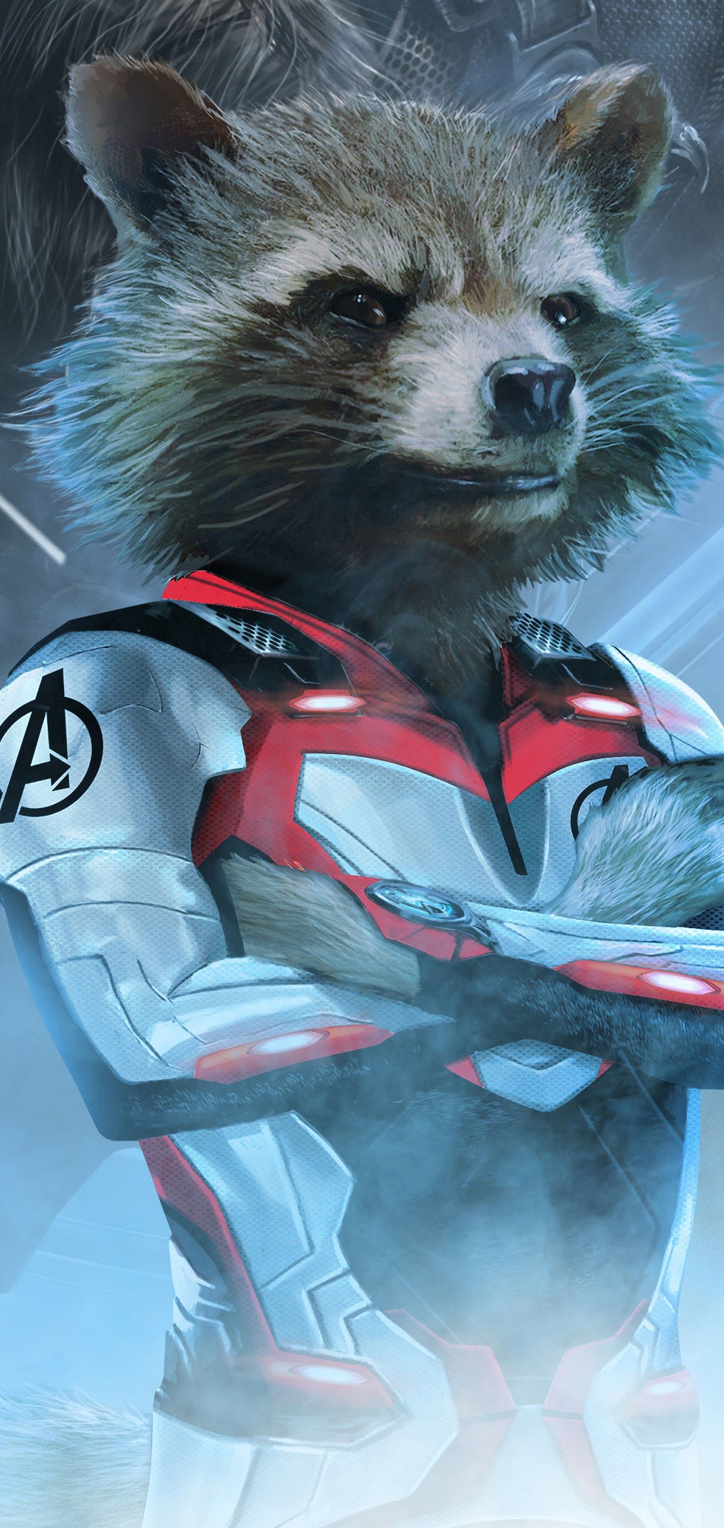 Avengers: Endgame Rocket Raccoon White Suit 4K Wallpaper