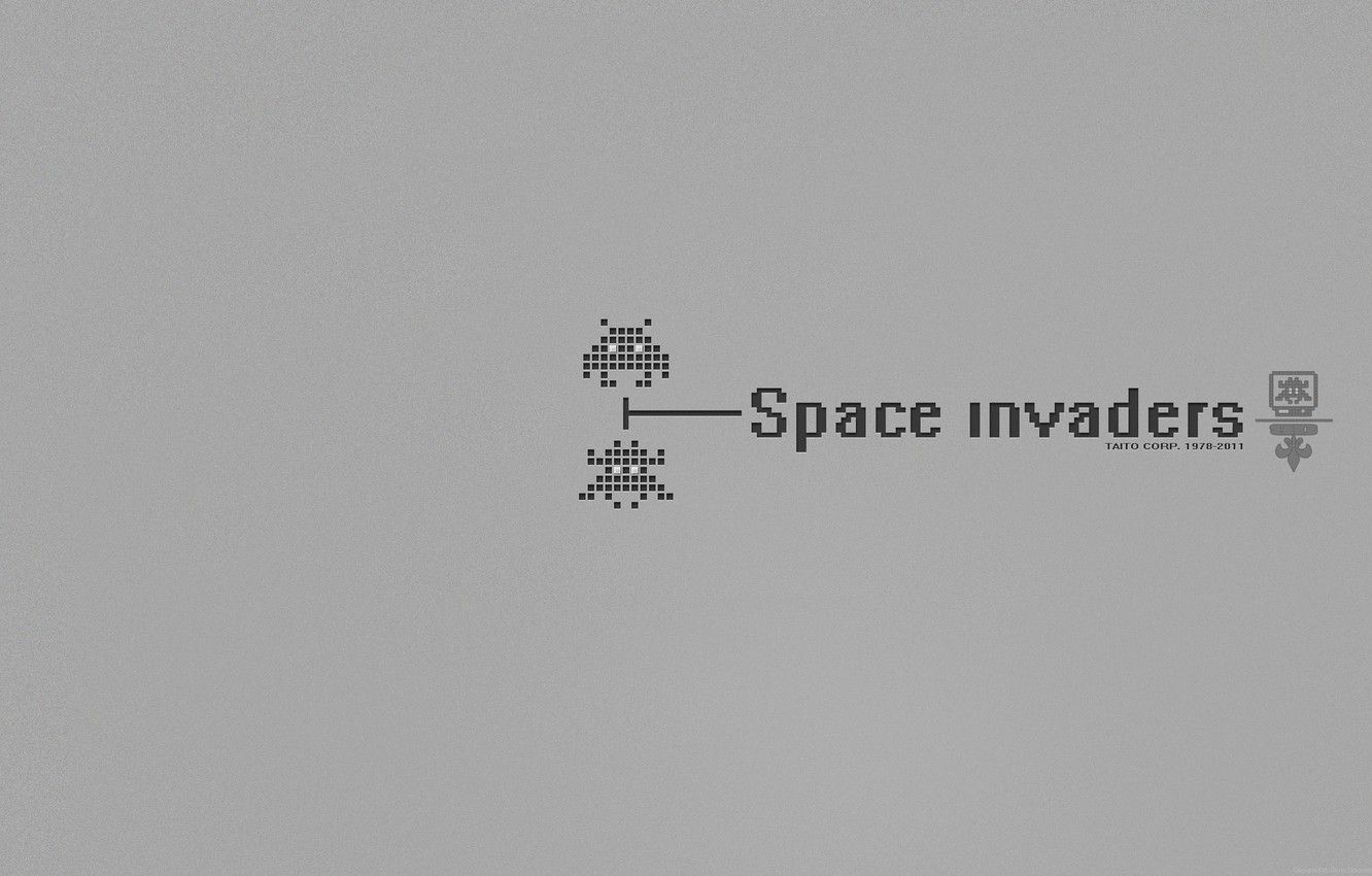 Wallpaper Retro, Game, Minimalism, Old, 8 Bit, Space Invader