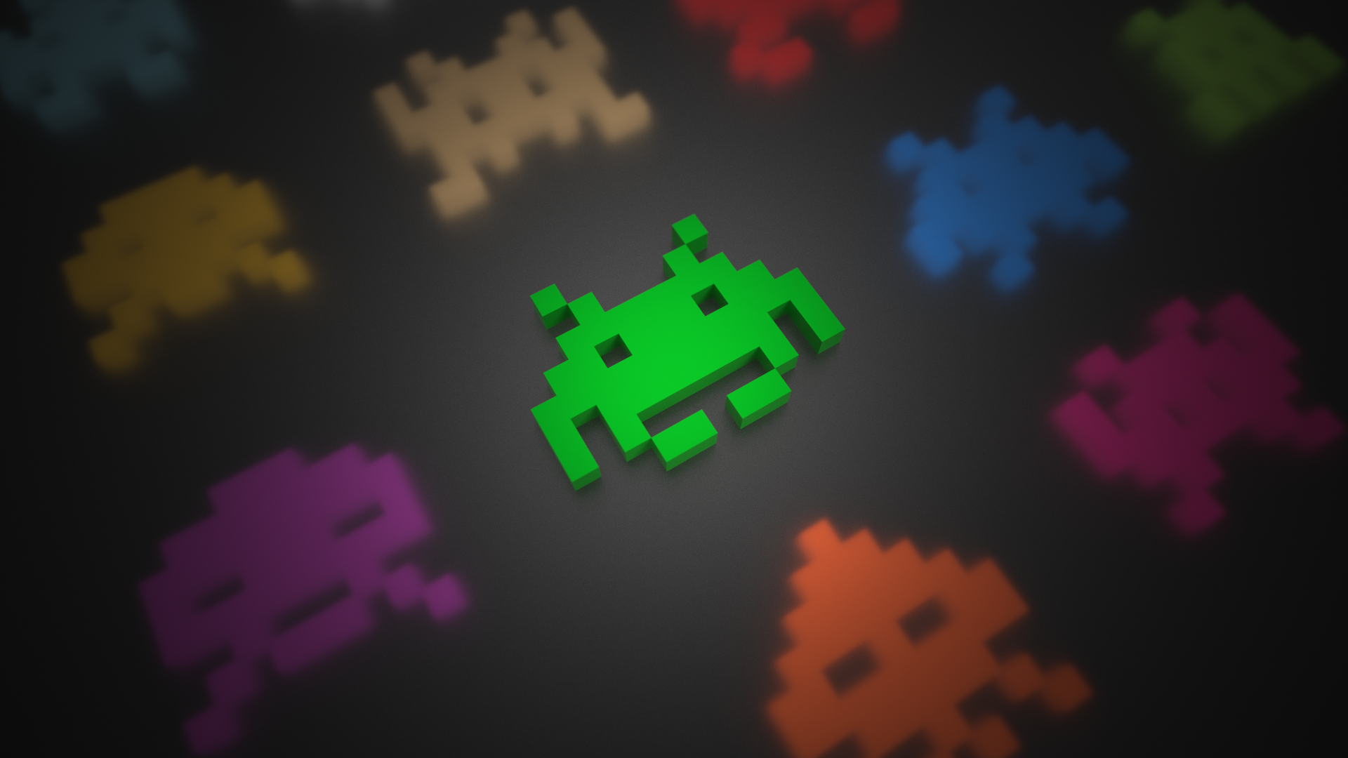 Space Invaders 3D HD Wallpaper